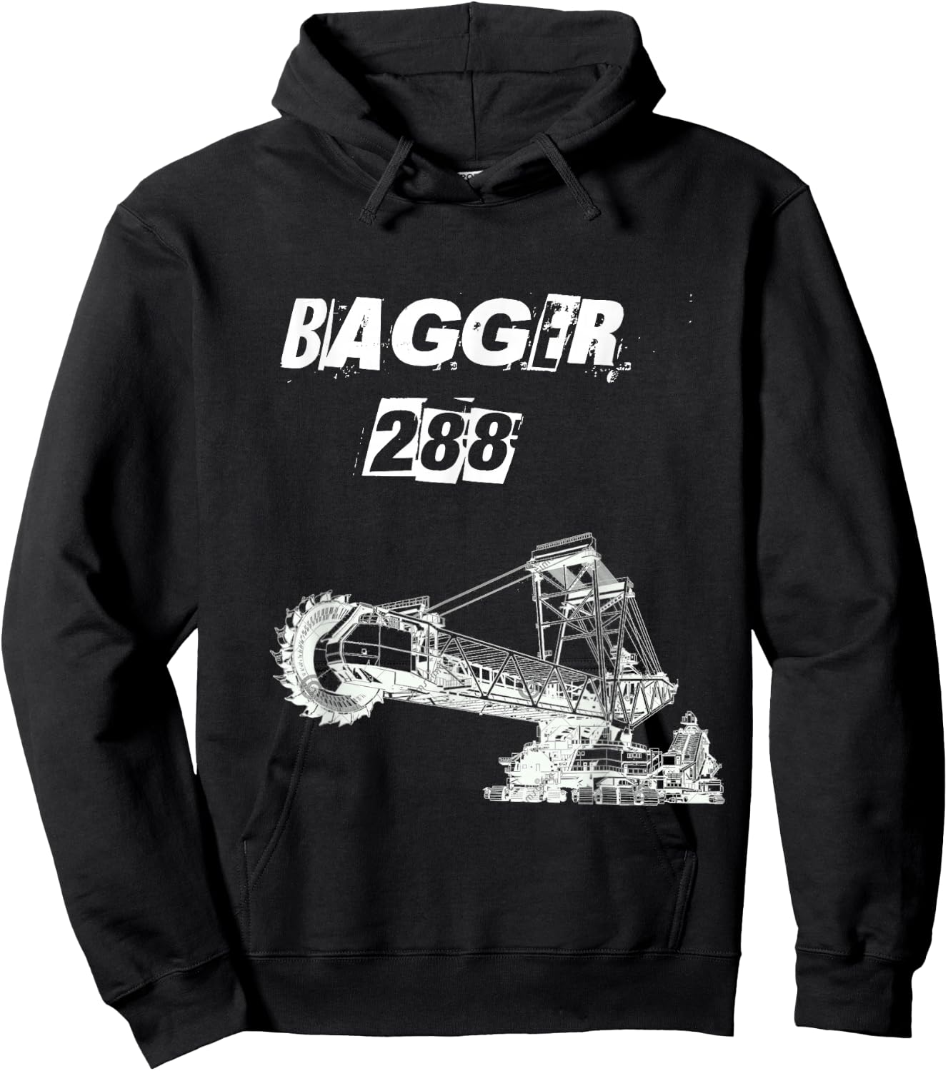 Bagger 288 T Shirt - Giant Bucket Wheel Excavator Hoodie - Hoodie | Black