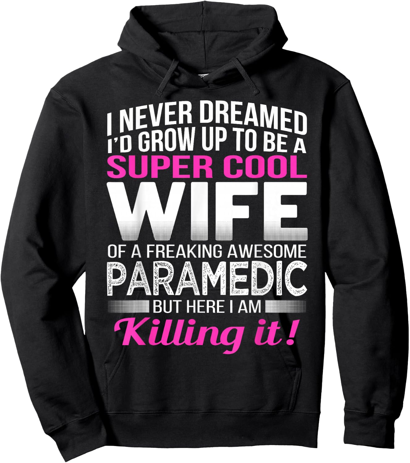 Paramedic's Wife T Shirt Funny Gift Wife of Paramedic Hoodie - Hoodie | Black