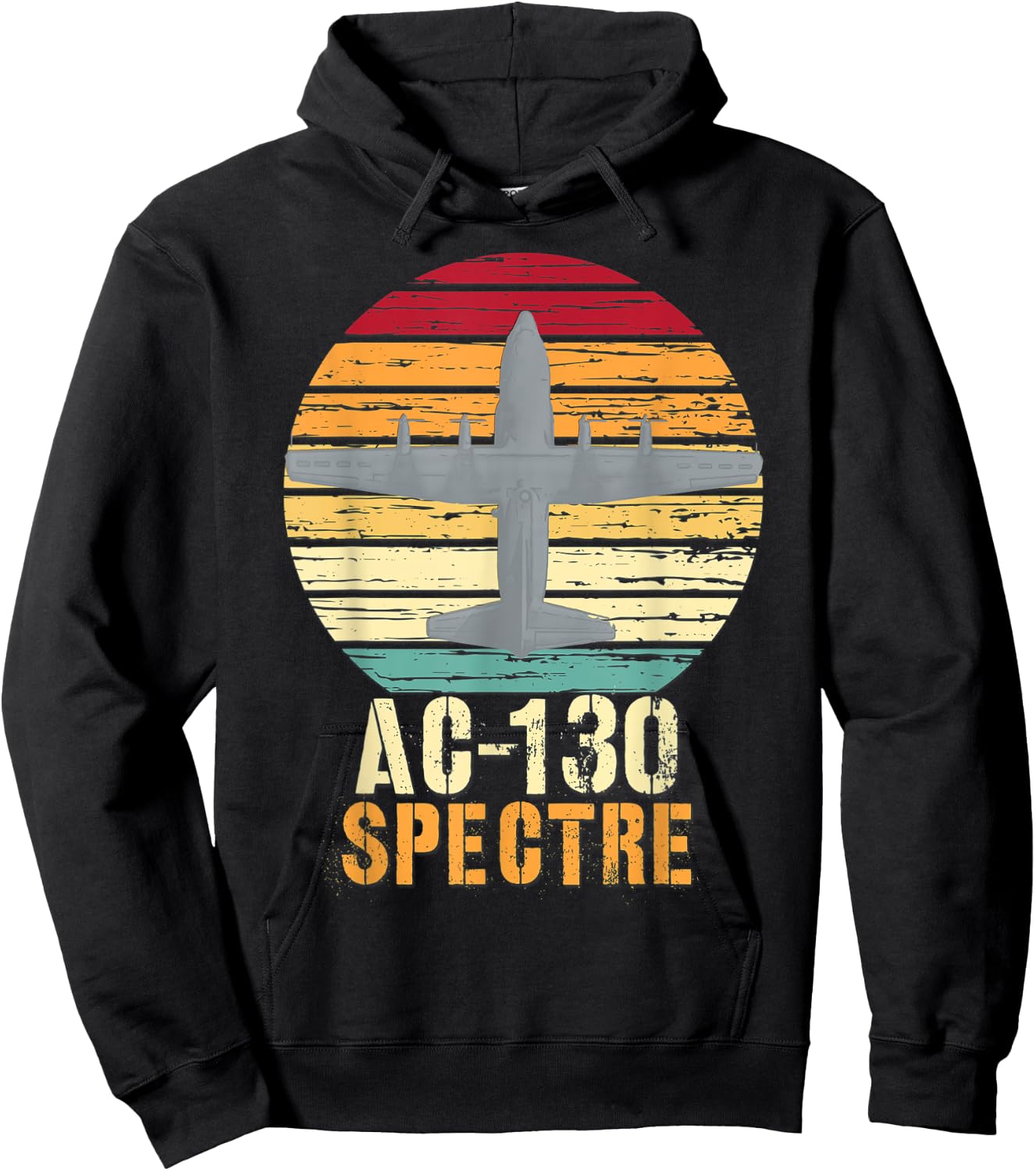 Vintage AC-130 Spectre Gunship Military Shirt Hoodie - Hoodie | Black