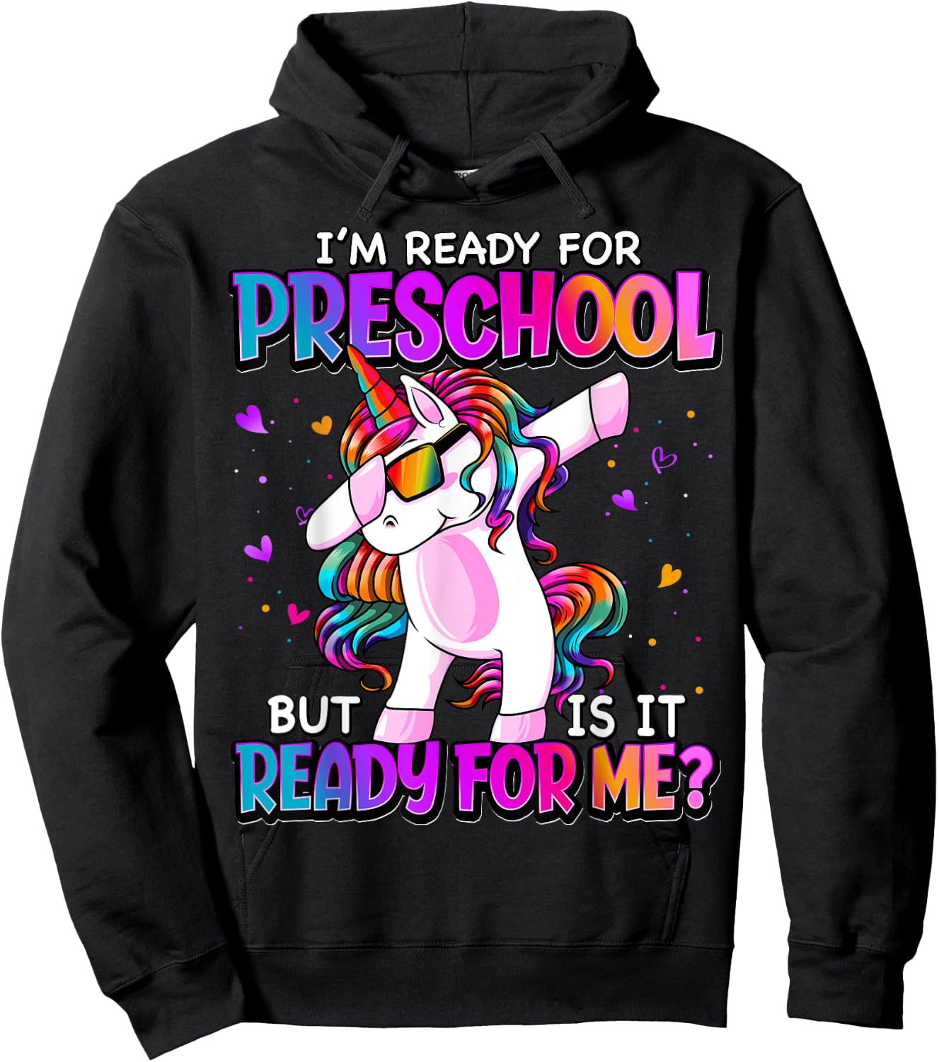 I'm Ready For Preschool Shirt Back To School Preschool Girls Hoodie - Hoodie | Black