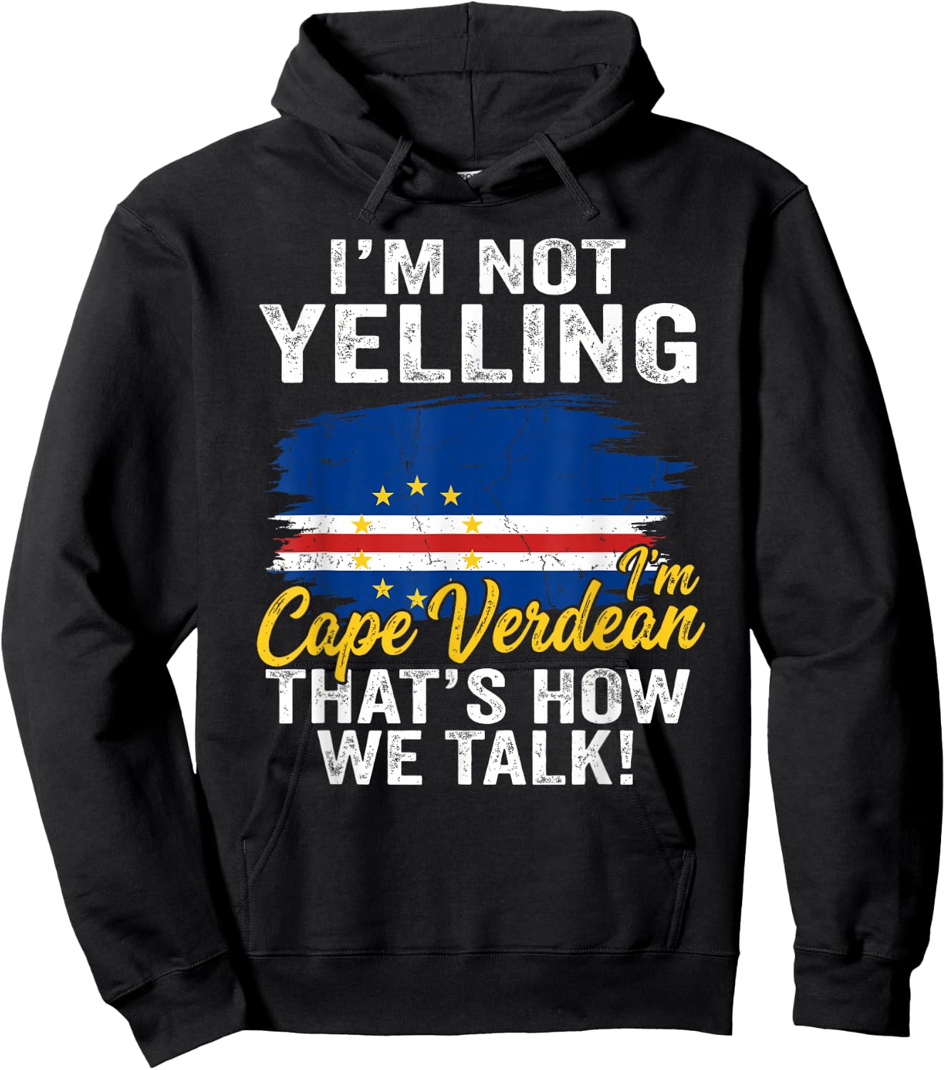 Cape Verdean Flag Funny Pride Humor Hoodie - Hoodie | Black