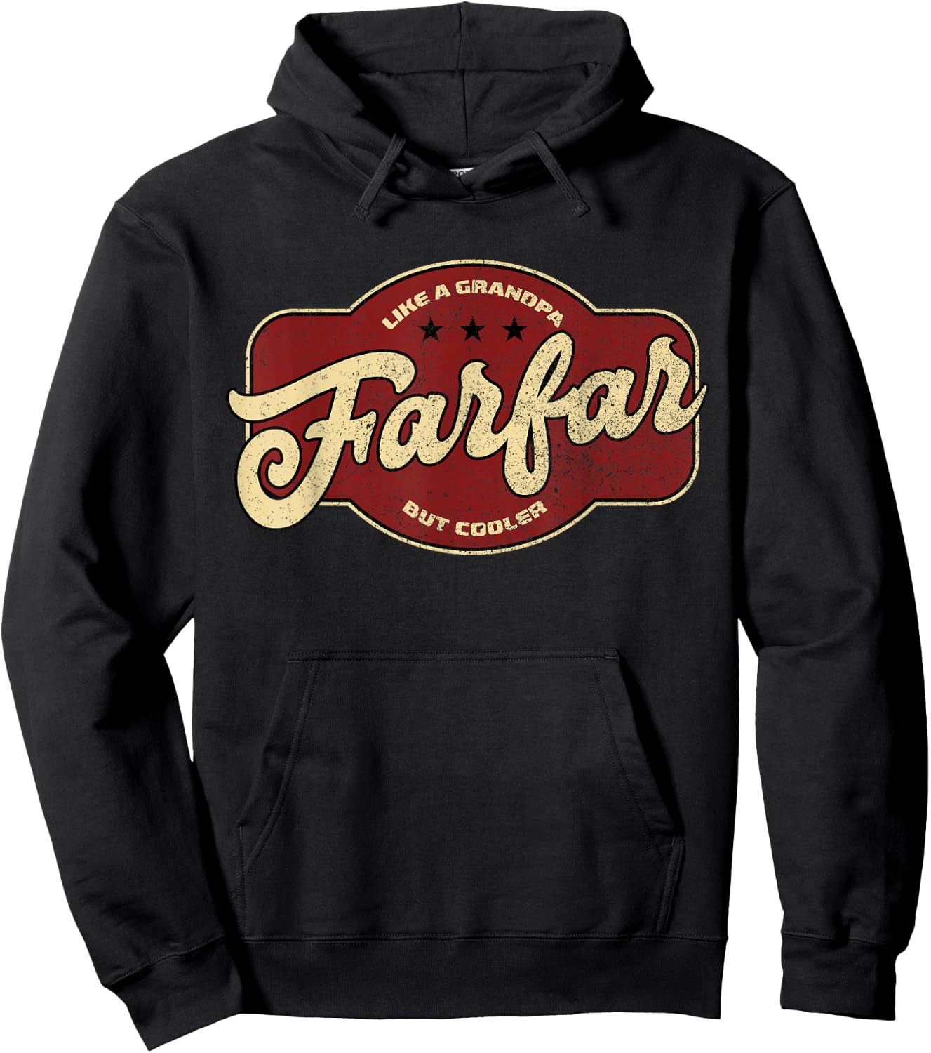 Vintage Farfar Like a Grandpa but Cooler - Swedish Grandpa Hoodie - Hoodie | Black