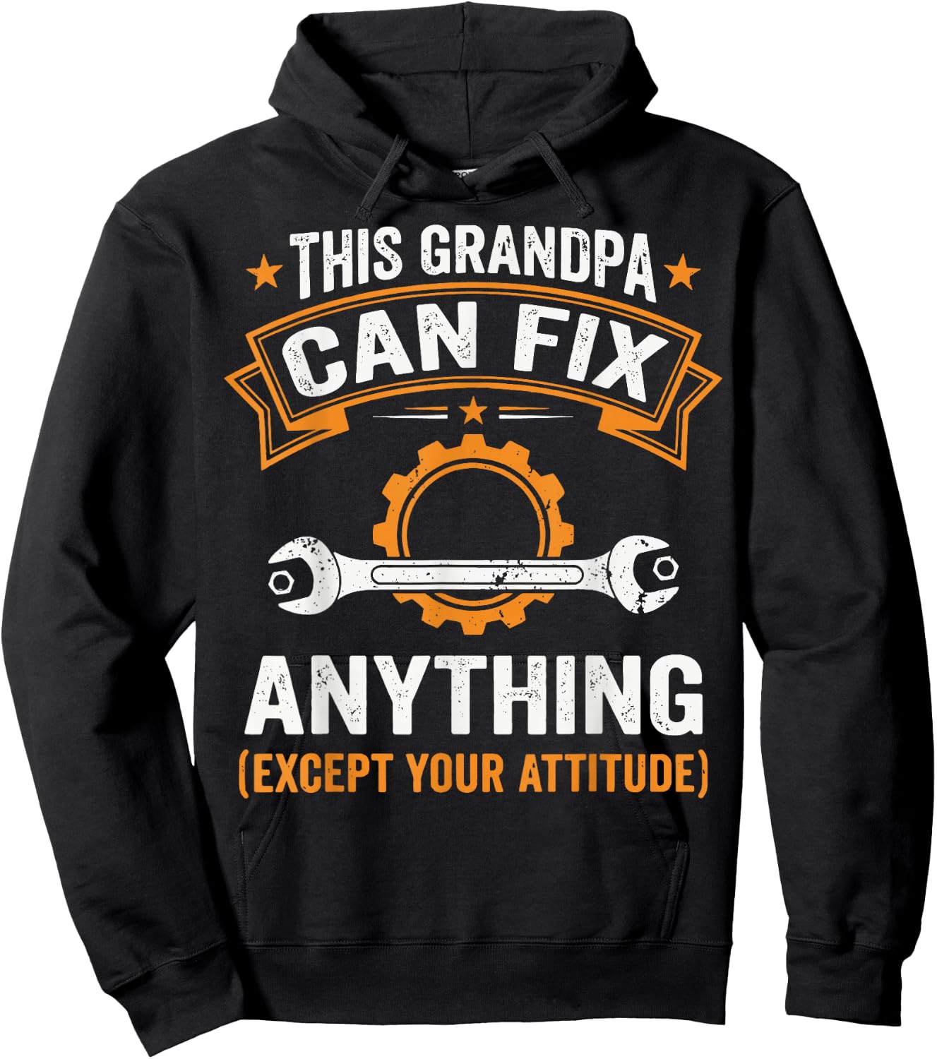 This Grandpa Can Fix Anything Except Your Attitude Hoodie - Hoodie | Black