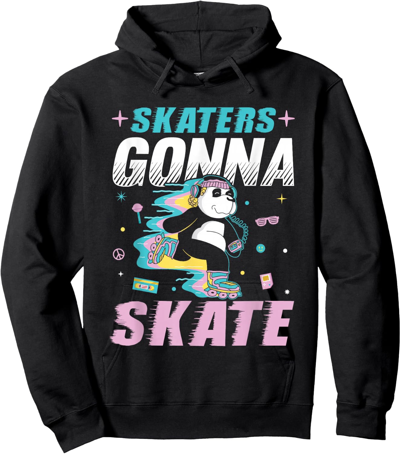 Skaters Gonna Skate Roller Disco Roller Skating Hoodie - Hoodie | Black