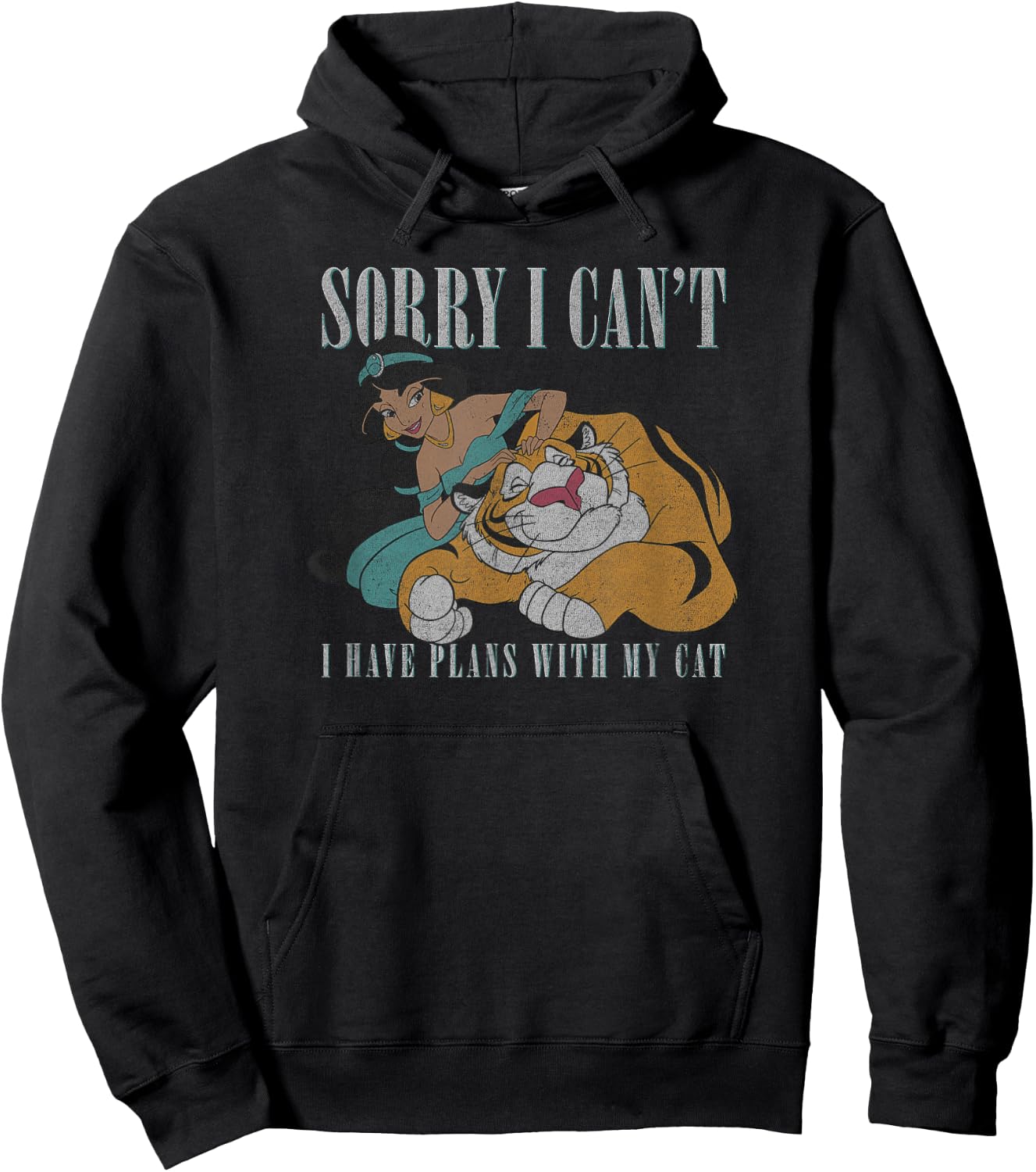 Disney Aladdin Jasmine and Rajah Sassy Quote Hoodie - Hoodie | Black
