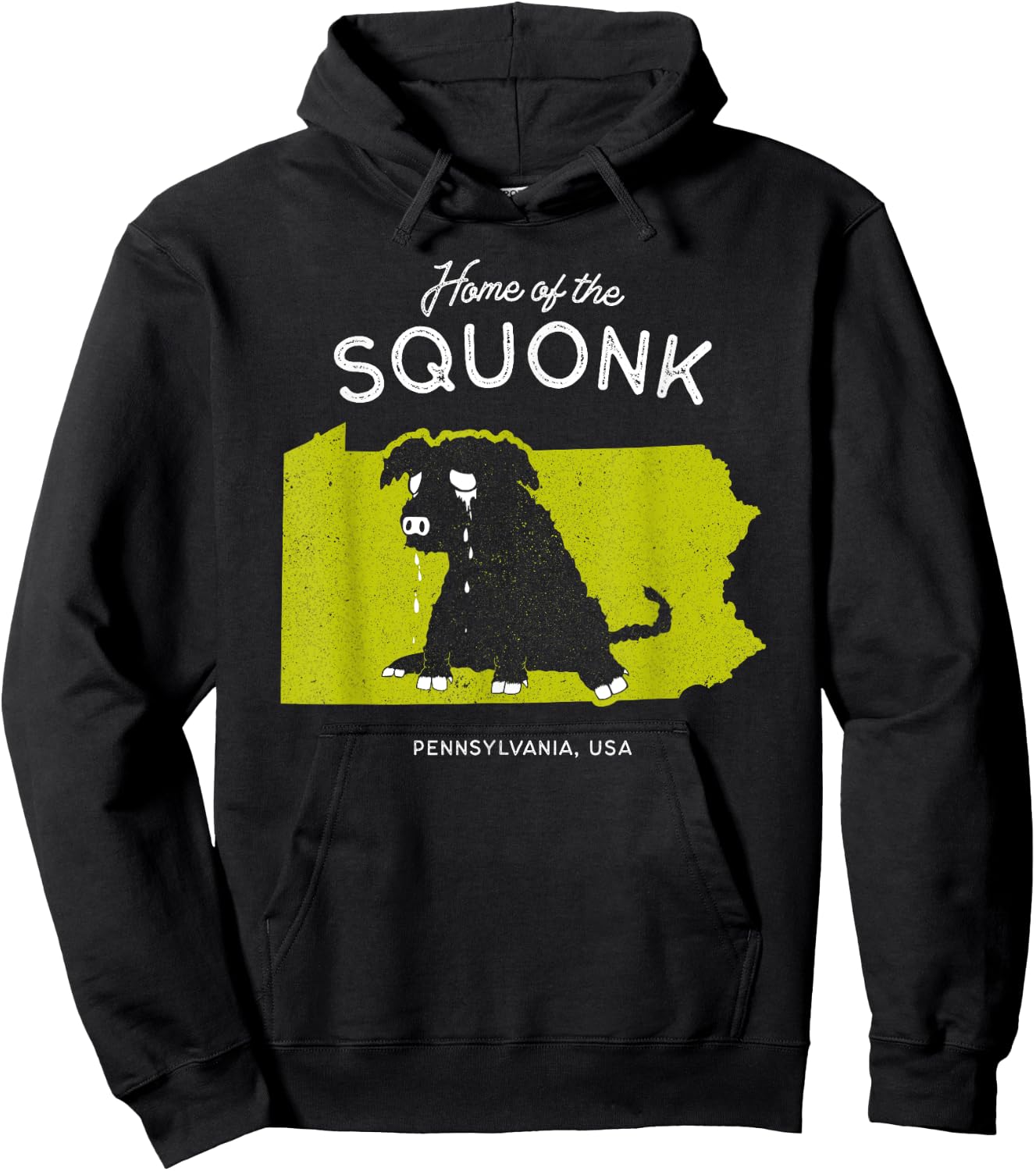 Home of the Squonk - Pennsylvania, USA Sad Emo Cryptid Hoodie - Hoodie | Black