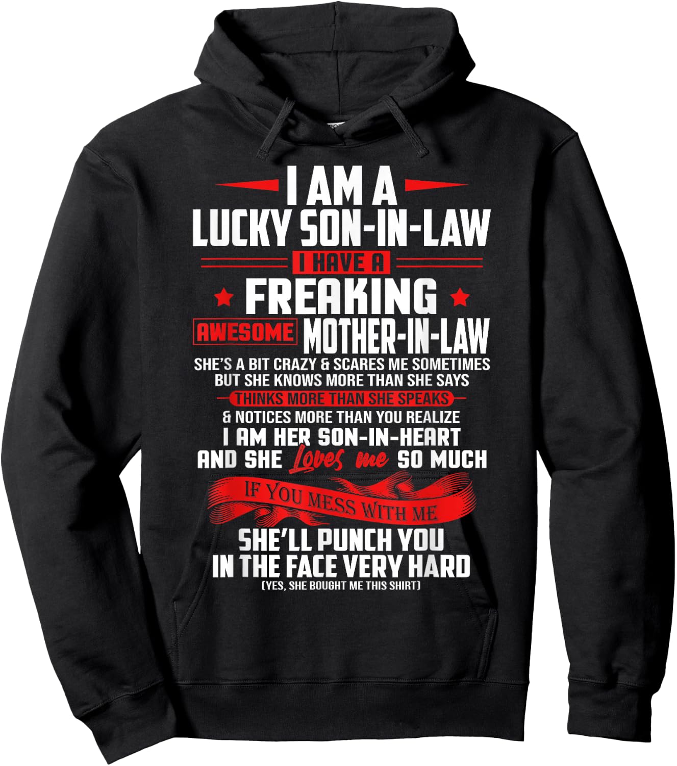 Lucky Son-In-Law Of Mother-In-Law I Love My Mother In Law Hoodie - Hoodie | Black