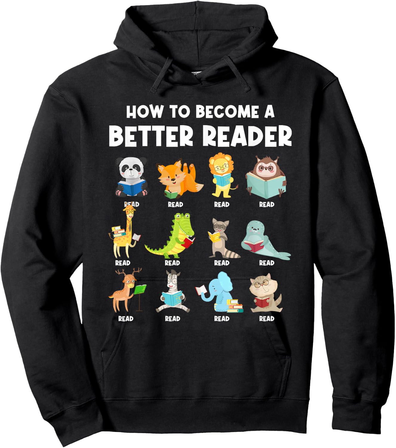 Reading Teacher How to Become a Better Reader Book Lover Fun Hoodie - Hoodie | Black