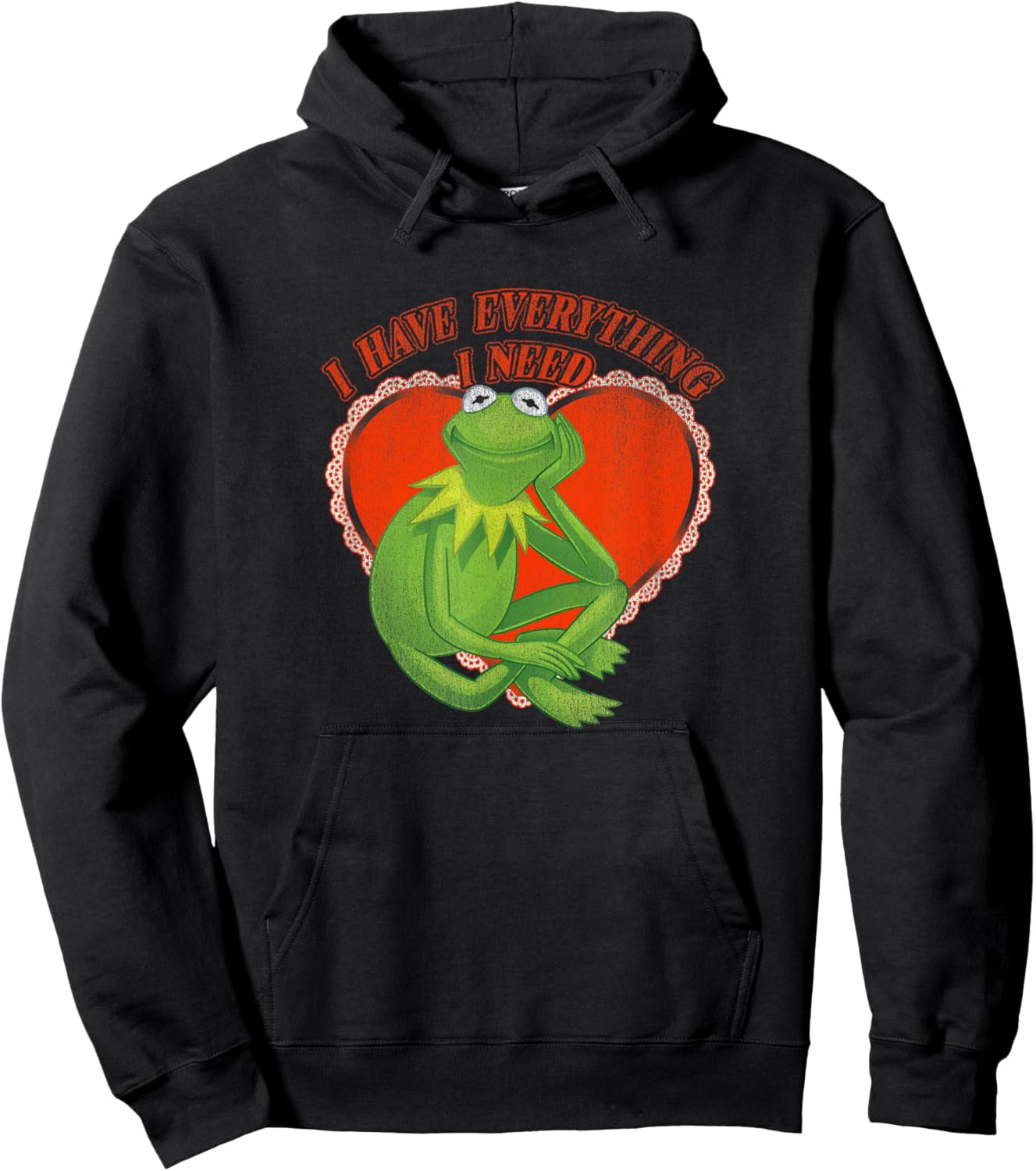 Disney The Muppets Valentine's Day Kermit I Have Everything Hoodie - Hoodie | Black