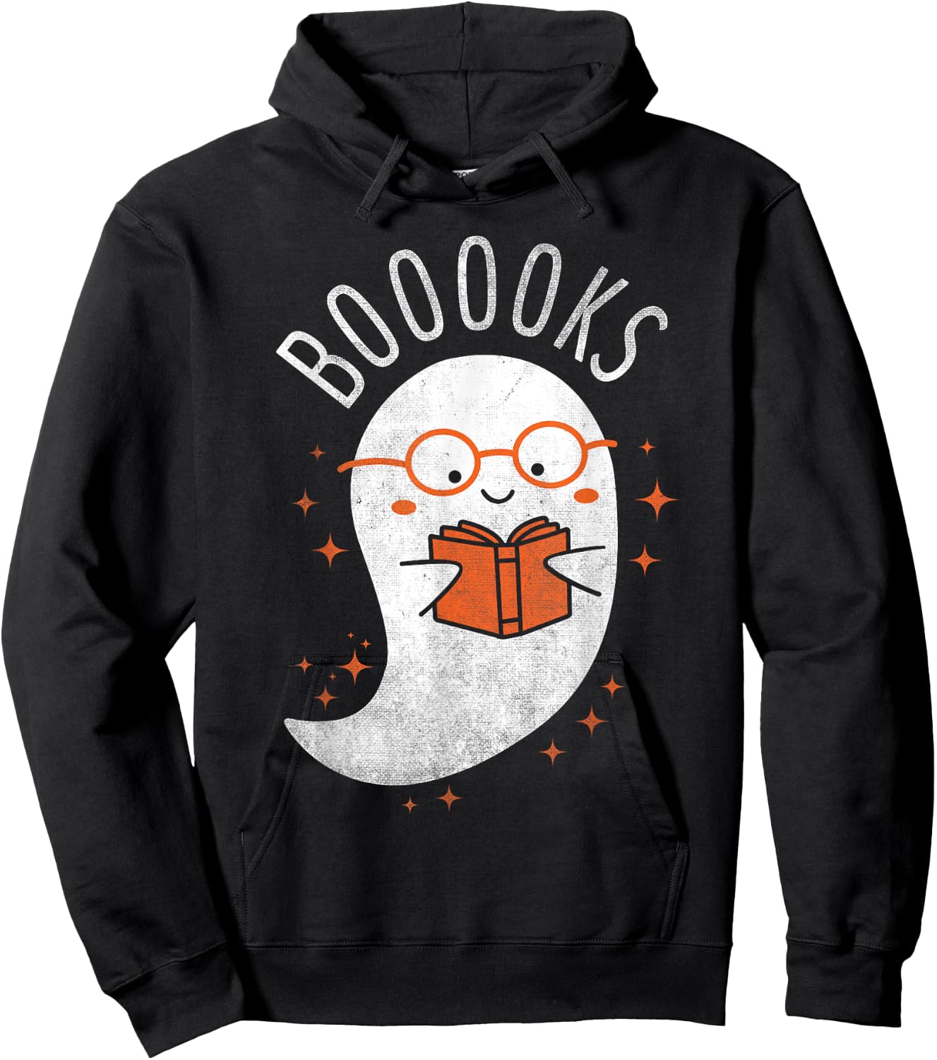Booooks Ghost Funny Halloween Teacher Book Library Reading Hoodie - Hoodie | Black