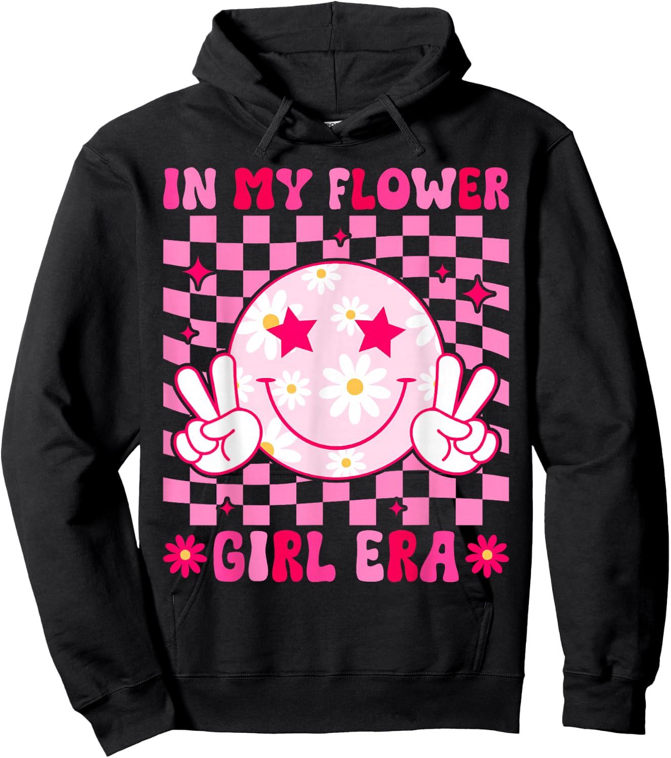 in My Flower Girl Era Toddler Youth Kids Bridesmaid Proposal Hoodie - Hoodie | Black