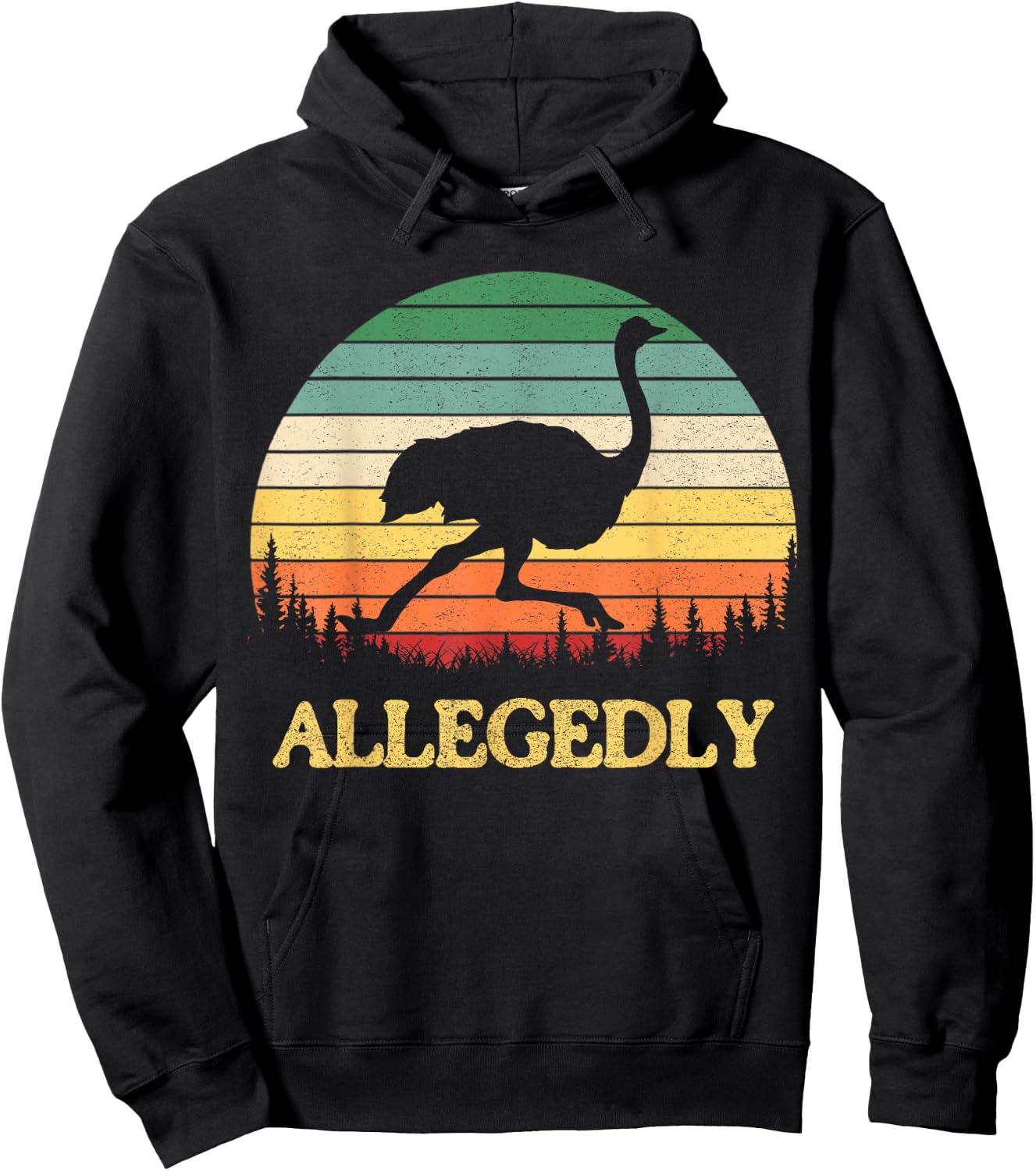 Allegedly-ostrich-shirt Ostrich Lover Gift Hoodie - Hoodie | Black