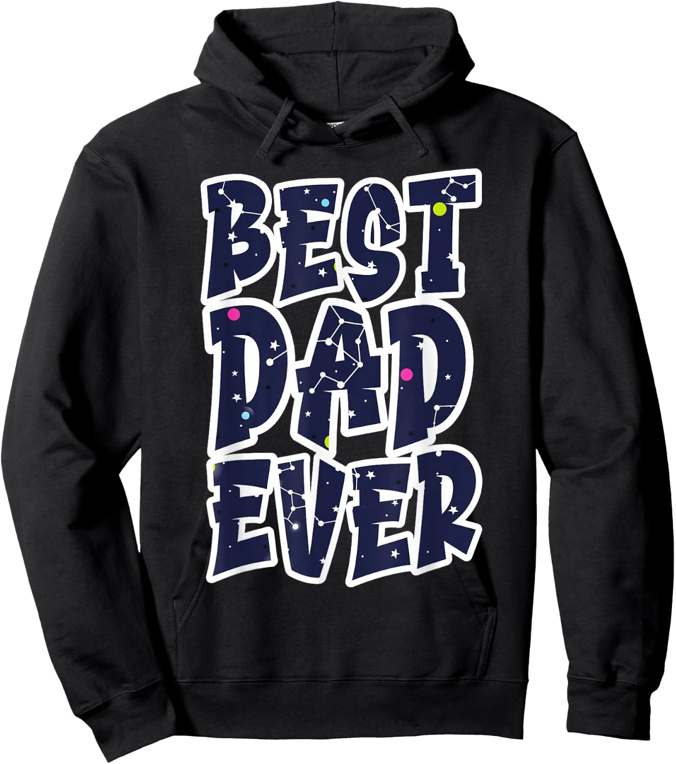 Best Dad Ever Father's Day Constellation Art Designer Hoodie - Hoodie | Black