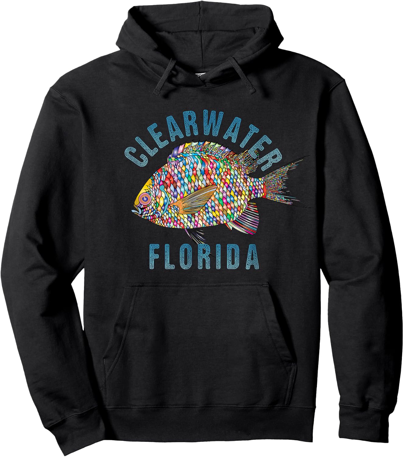Clearwater, Florida Beach Design / Souvenir Illustration Men Women Girls Kids Hoodie - Hoodie | Black