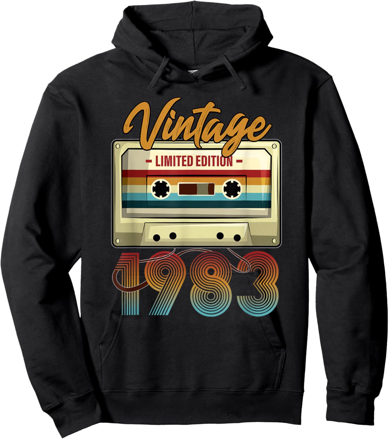 Vintage 1983 42nd birthday cassette tape women B-day Hoodie - Hoodie | Black