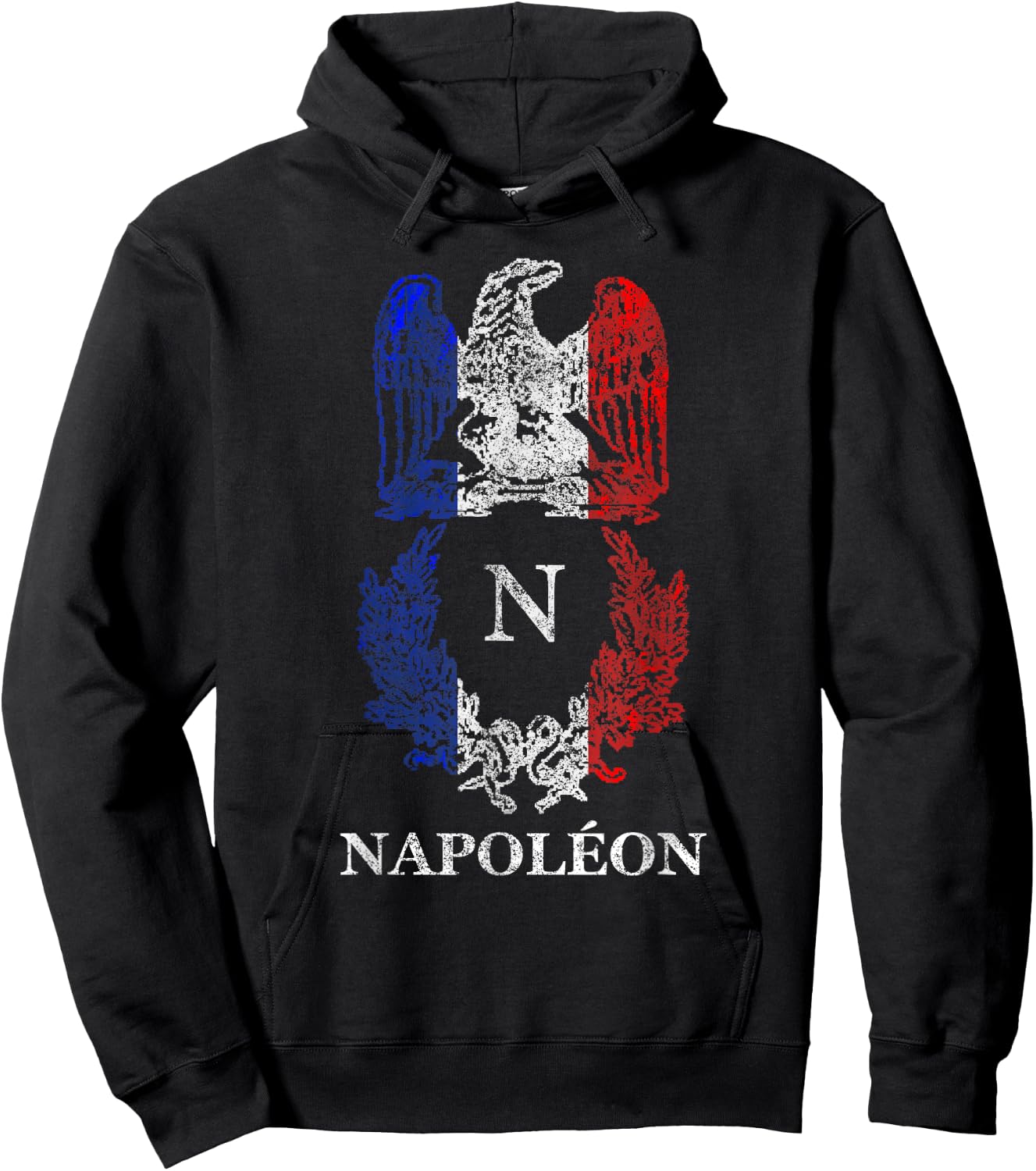 Napoleon Bonaparte Eagle Emblem Insignia French Flag Hoodie - Hoodie | Black