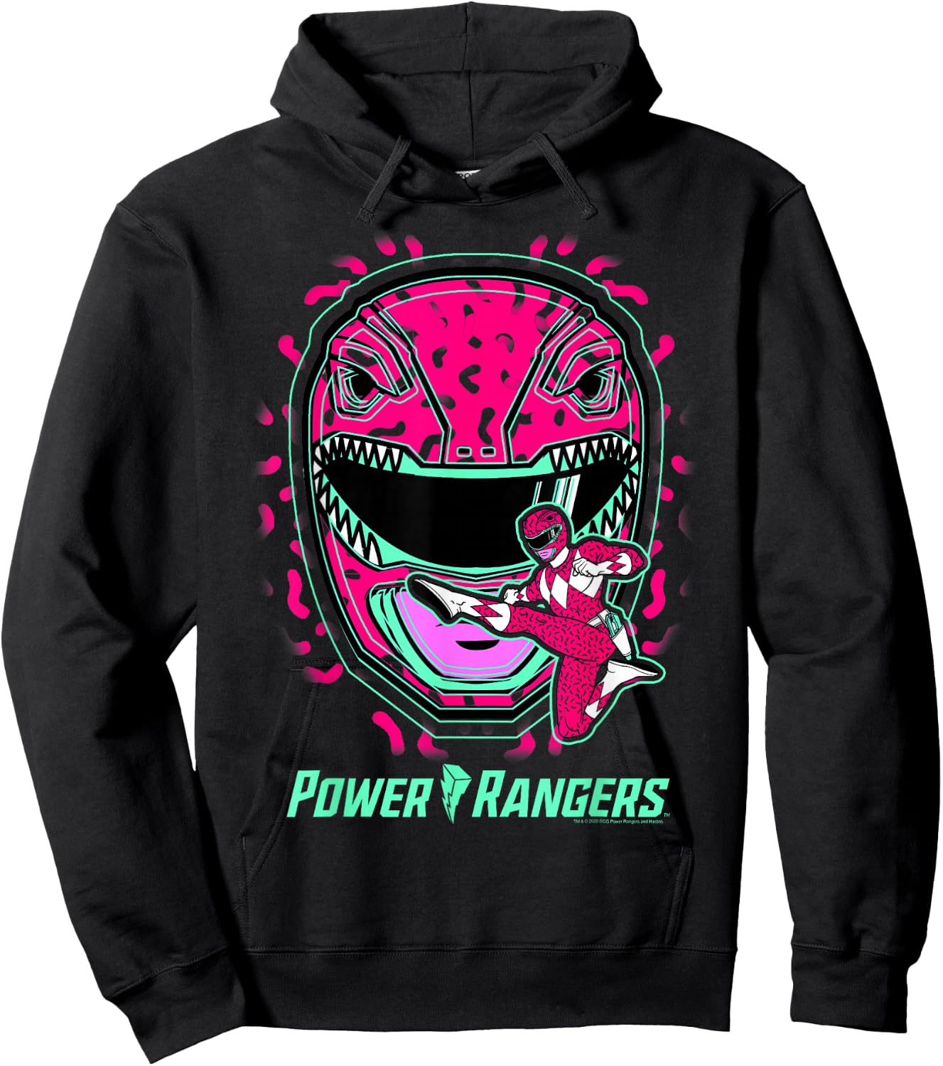 Power Rangers Red Ranger Icon Fill Helmet Silhouette Hoodie - Hoodie | Black