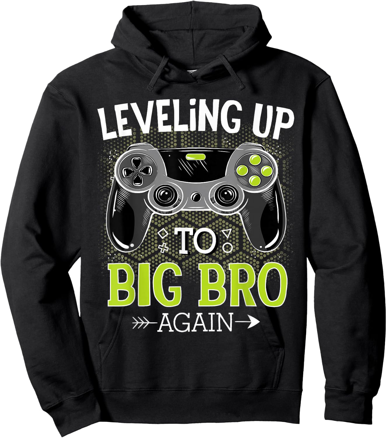Leveling Up to Big Bro Again Video Gamer Big Brother Hoodie - Hoodie | Black