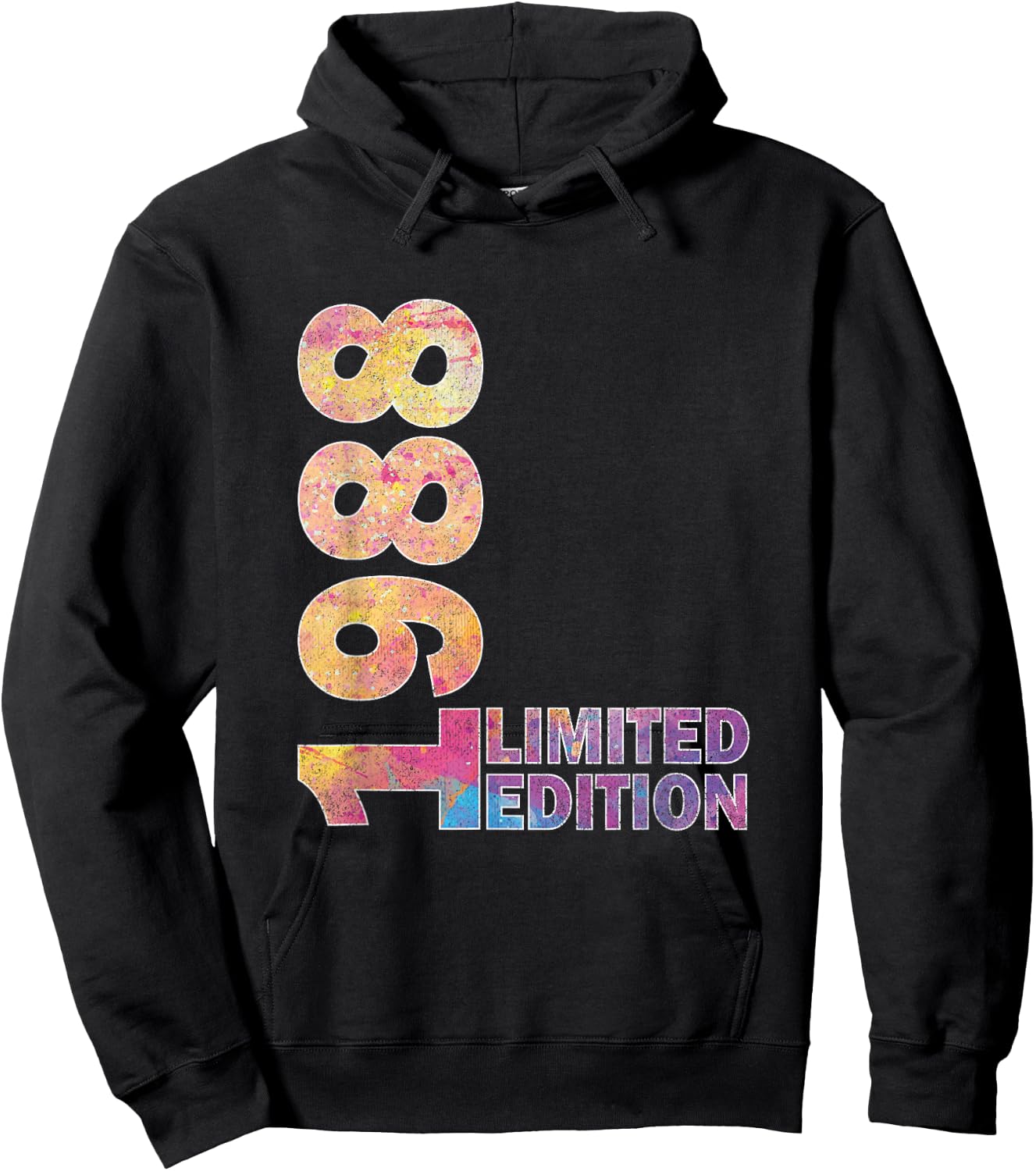 37th Birthday Gift women hued born 1988 turning 37 Year Old Hoodie - Hoodie | Black