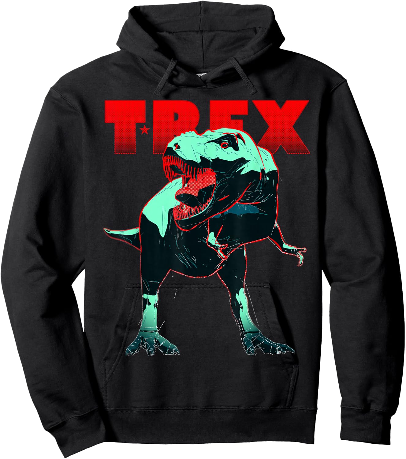Dinosaur Shirt T Rex Tyrannosaurus Roaring Dino Graphic Hoodie - Hoodie | Black