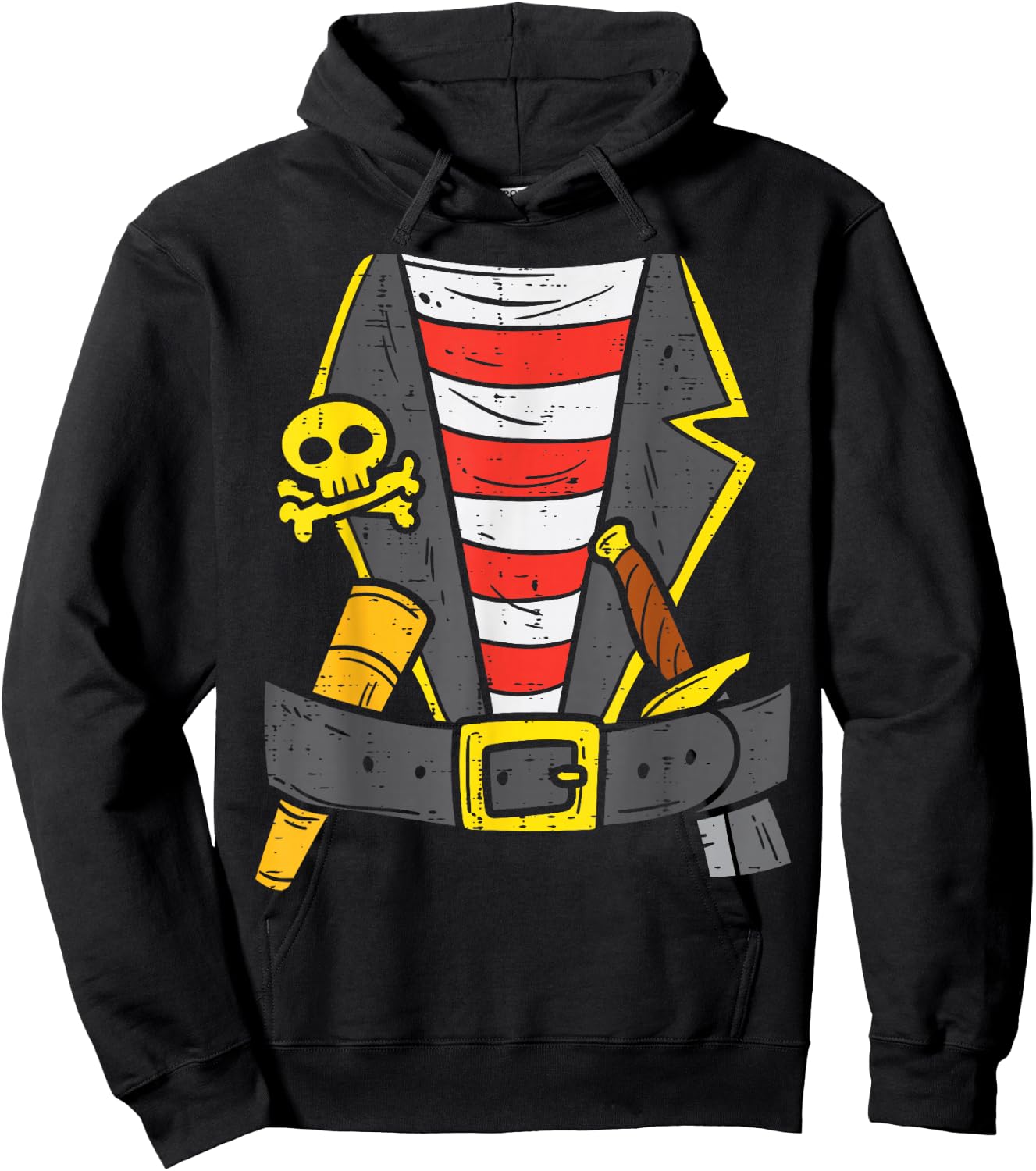 Buccaneer Pirate Carribean Costume Halloween Men Boys Kids Hoodie - Hoodie | Black