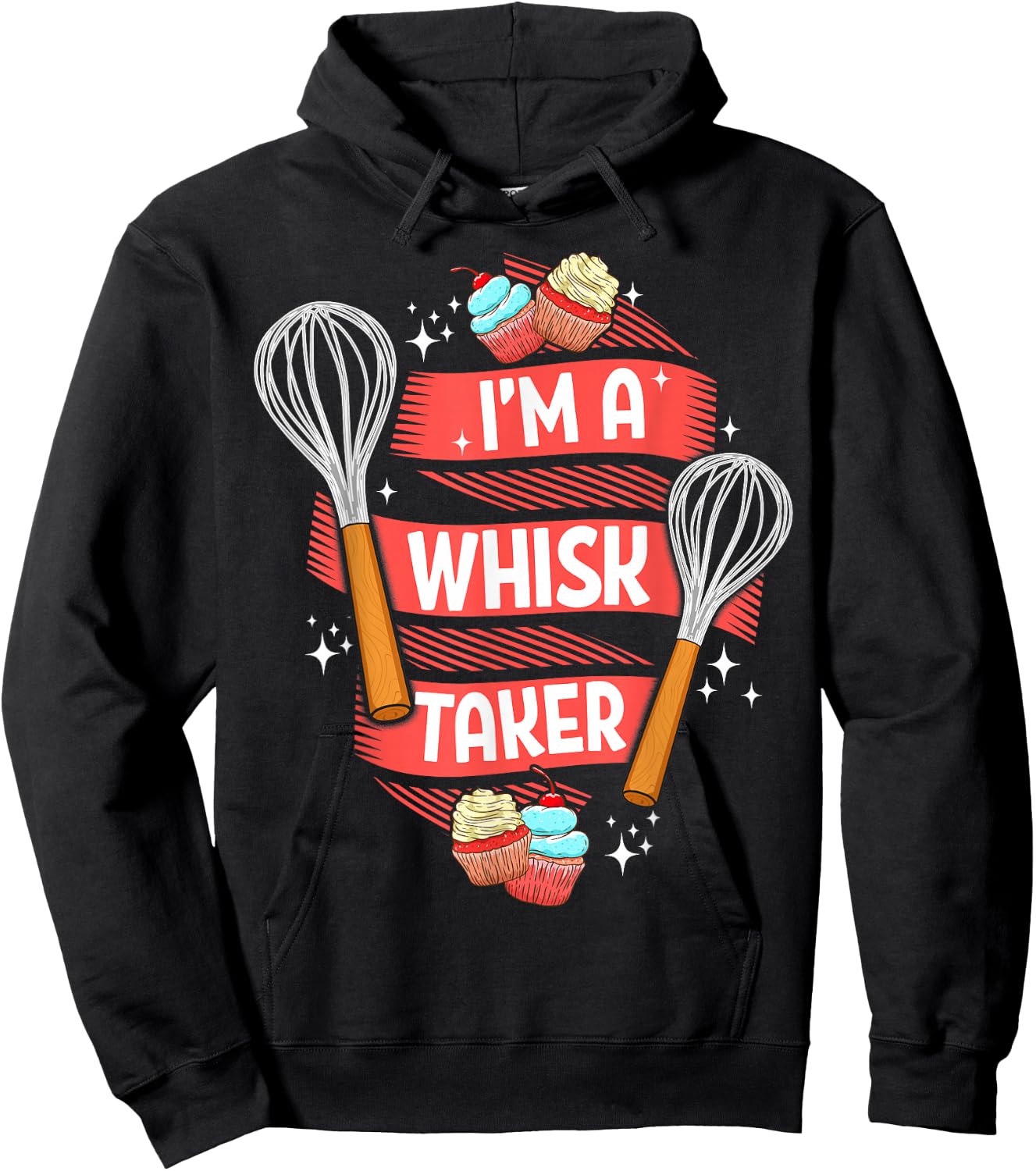 Funny Baking Baker Gift Whisk Pun Pastry Chef Cook Present Hoodie - Hoodie | Black