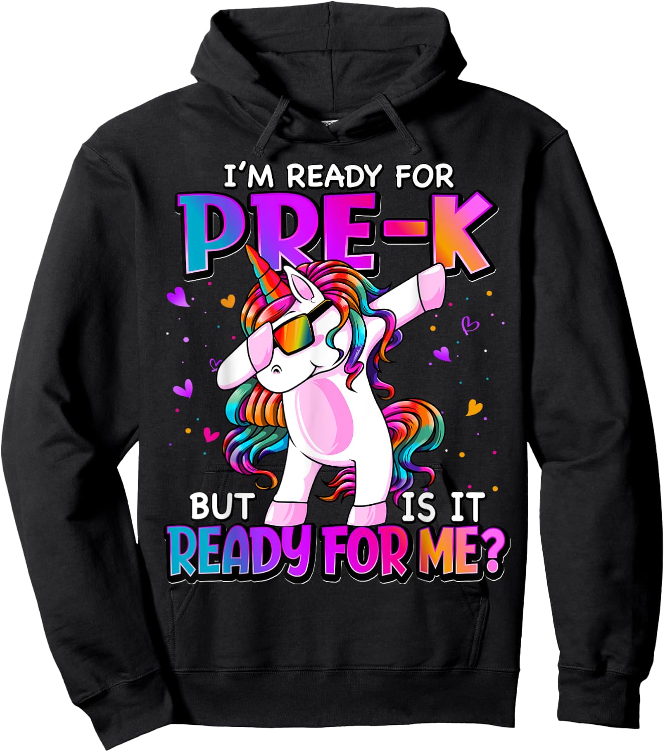 I'm Ready For Pre-K Shirt Back To School Pre-K Girls Hoodie - Hoodie | Black
