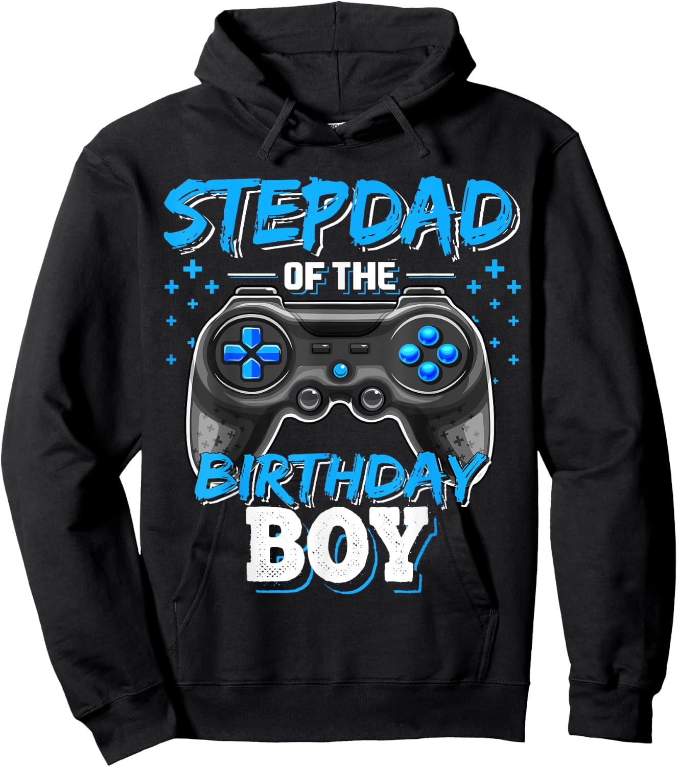 Stepdad of the Birthday Boy Matching Family Video Game Party Hoodie - Hoodie | Black