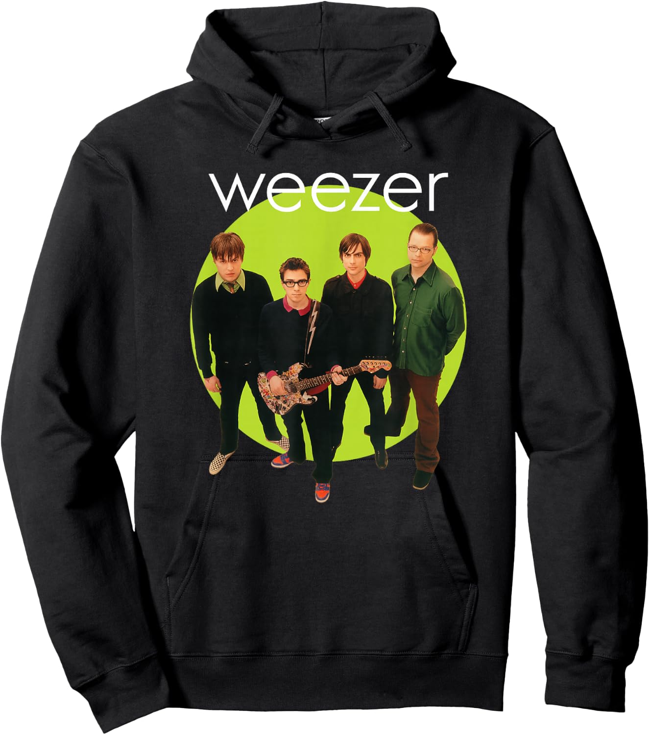 Weezer - Green Album Circle Small Hoodie - Hoodie | Black