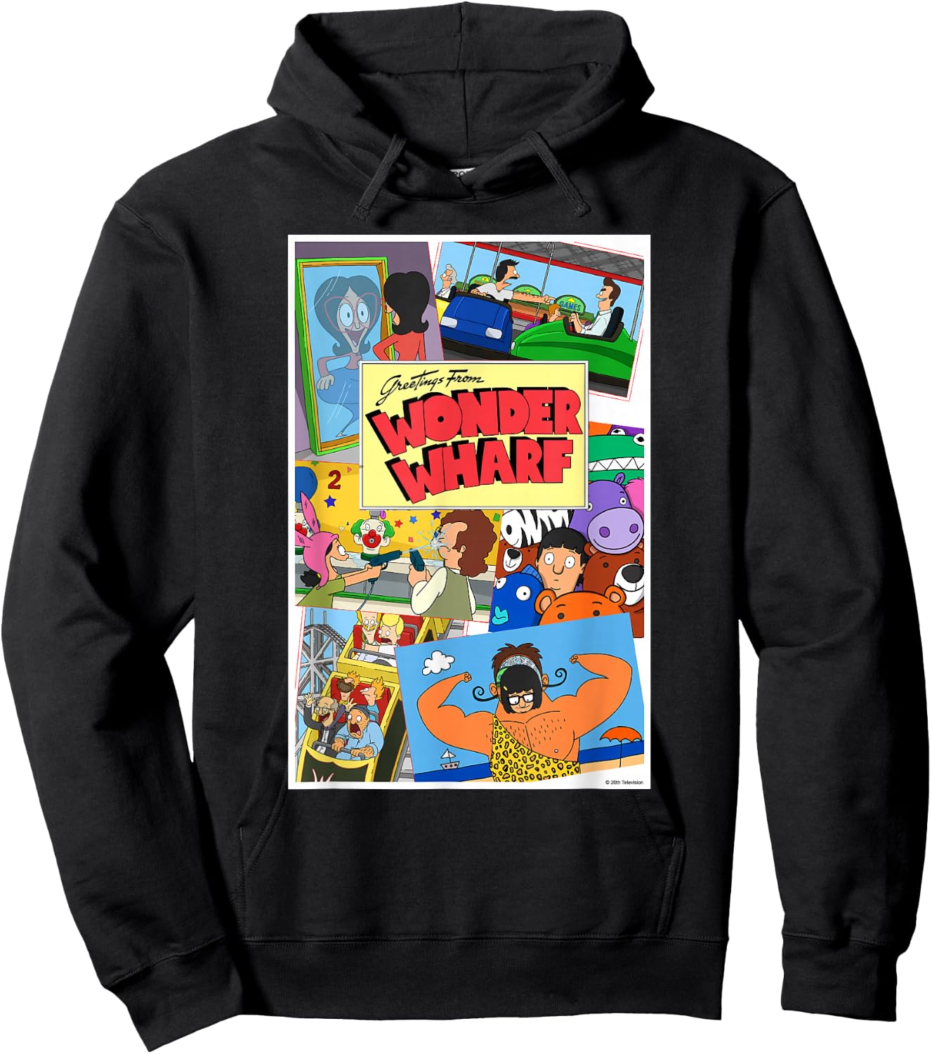 The Bob's Burgers Movie Greetings from Wonder Wharf Hoodie - Hoodie | Black