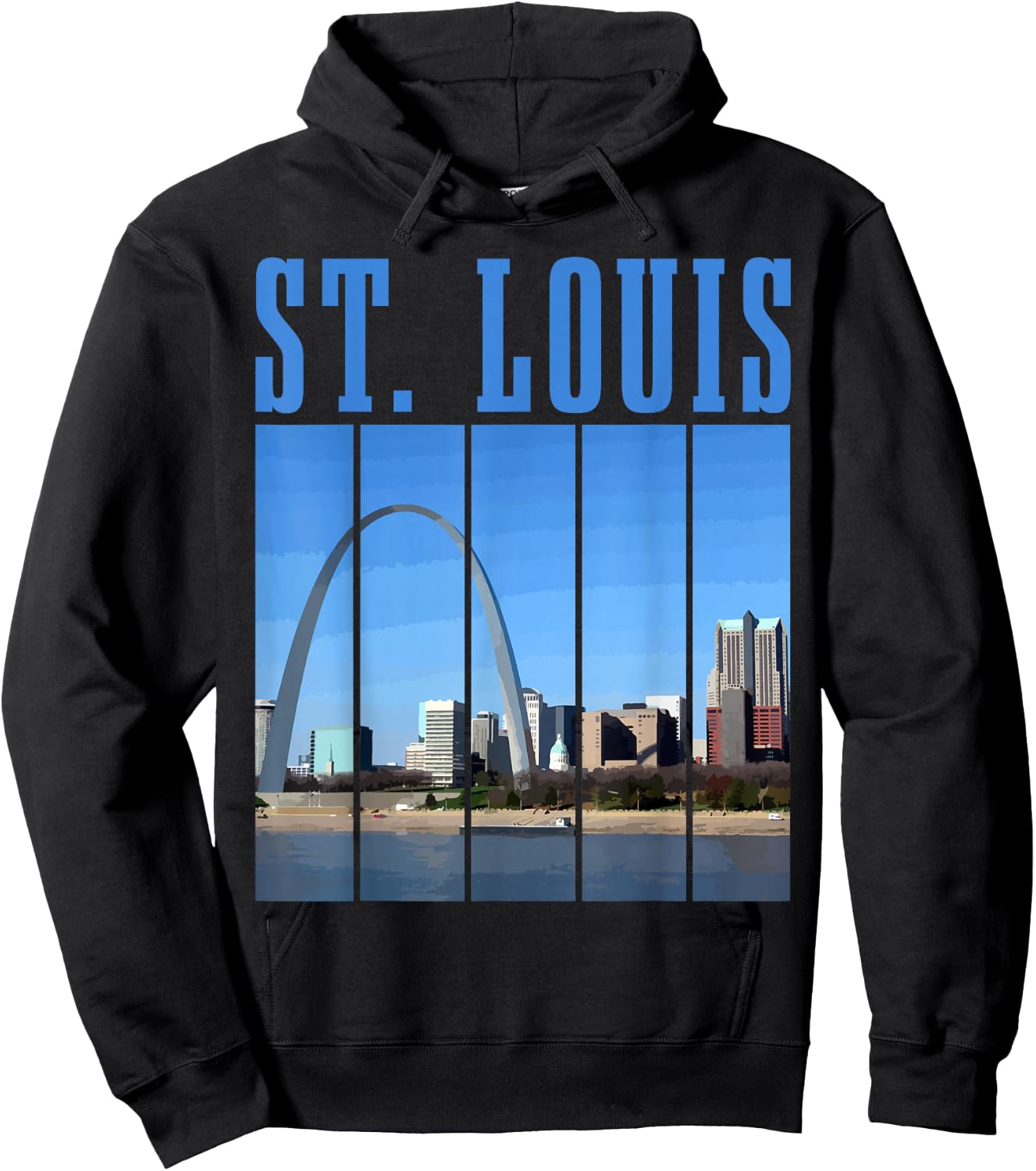 St. Louis Skyline 314 Missouri Vintage Pride Hoodie - Hoodie | Black