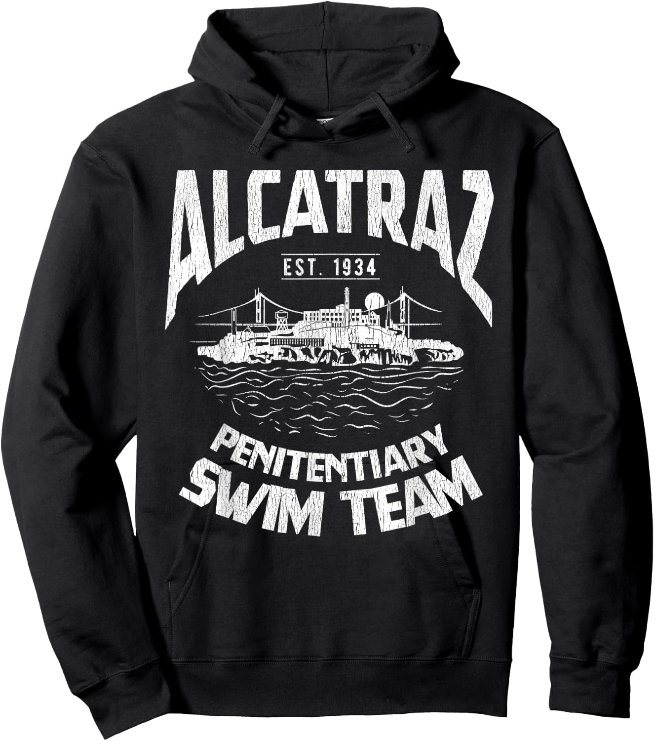 Alcatraz Penitentiary Swim Team Hoodie - Hoodie | Black