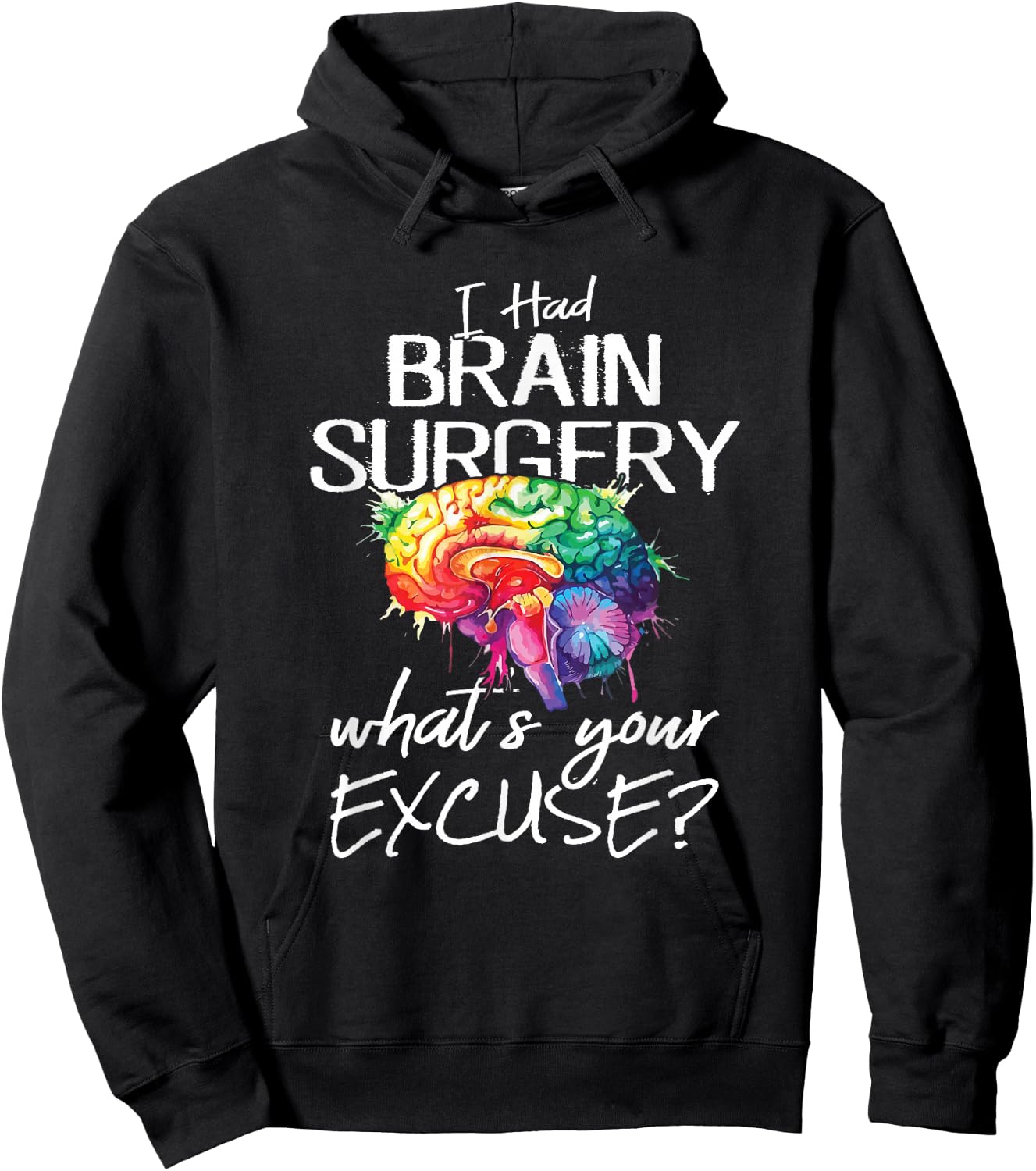Hatte Brain Surgery Excuse Brain Survivor Hoodie - Hoodie | Black