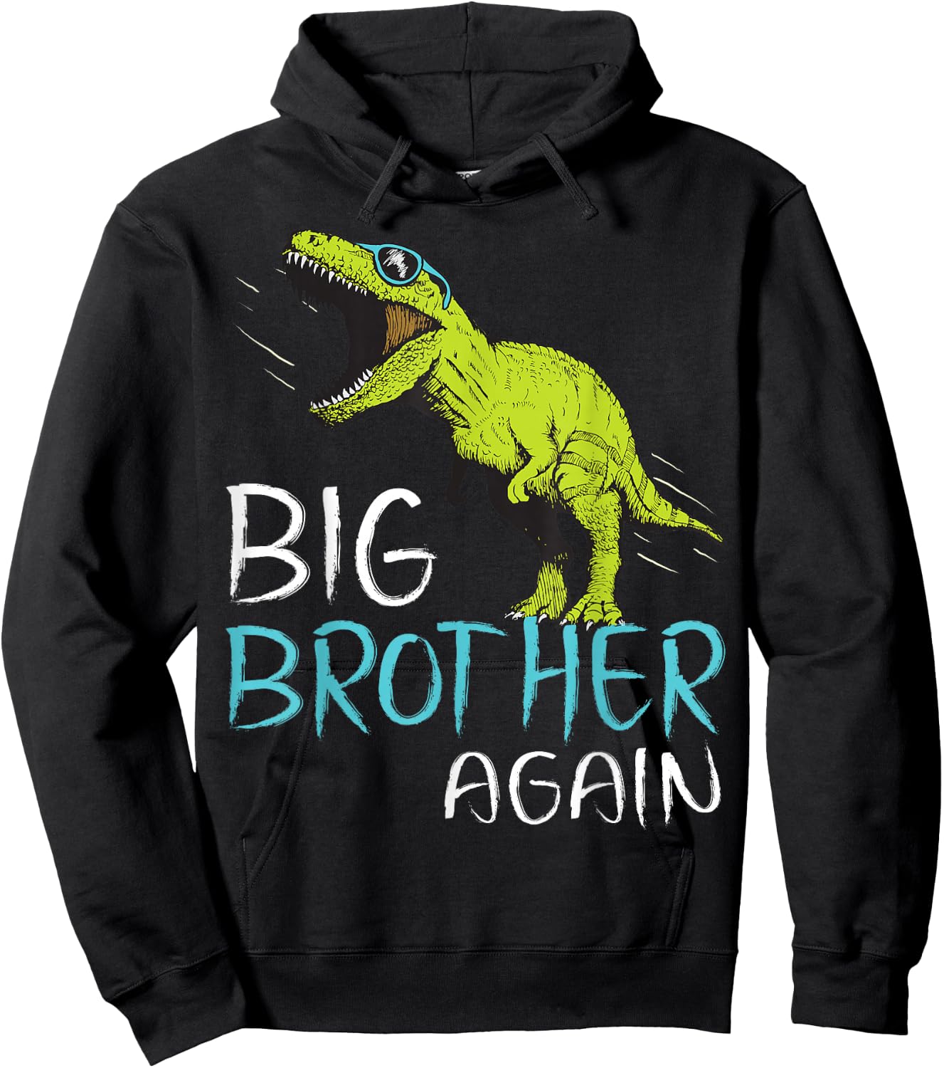 Big Brother Again Dinosaur for Boy and Toddler Hoodie - Hoodie | Black