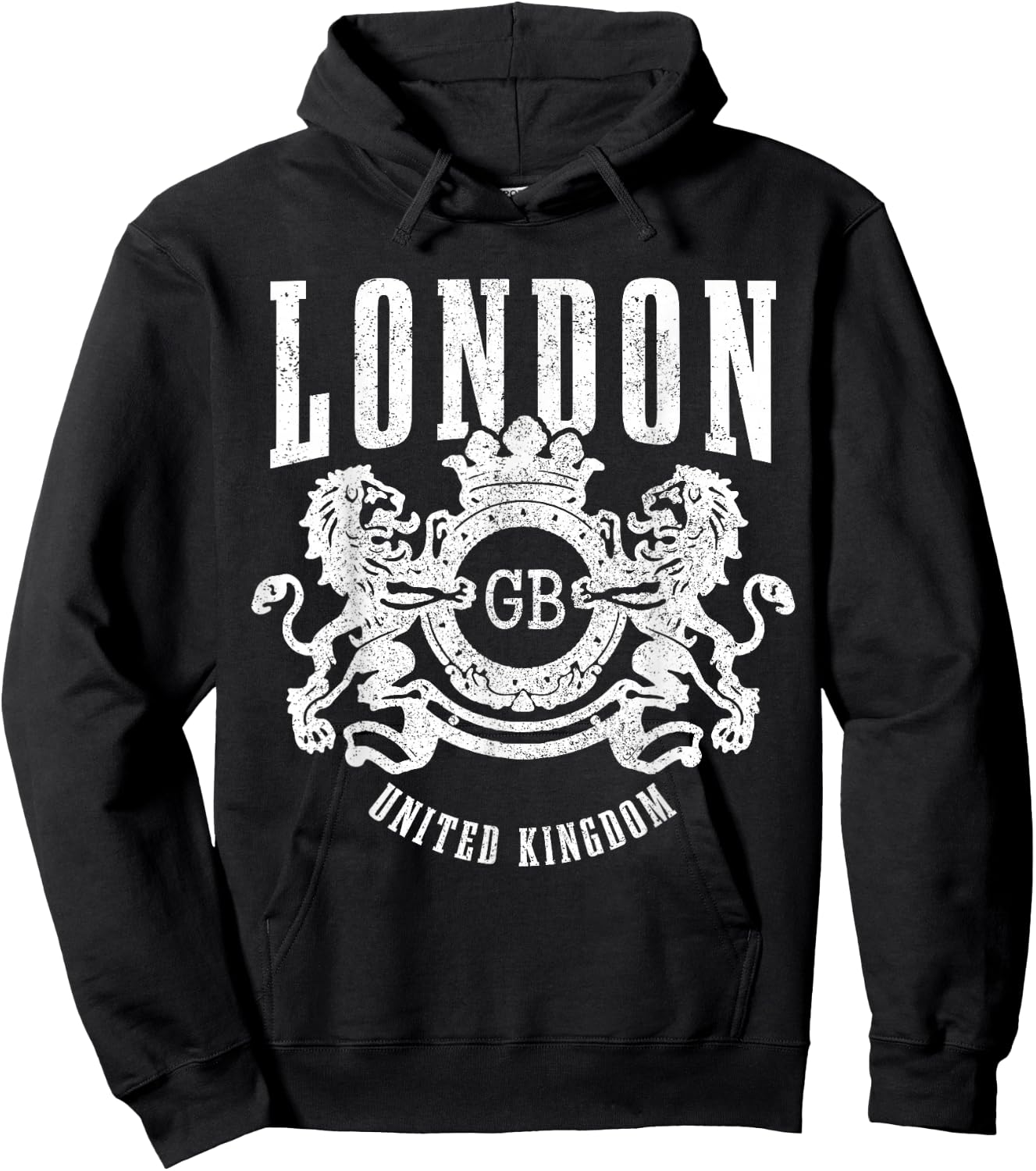 London UK Vintage GB England Great Britain Hoodie - Hoodie | Black