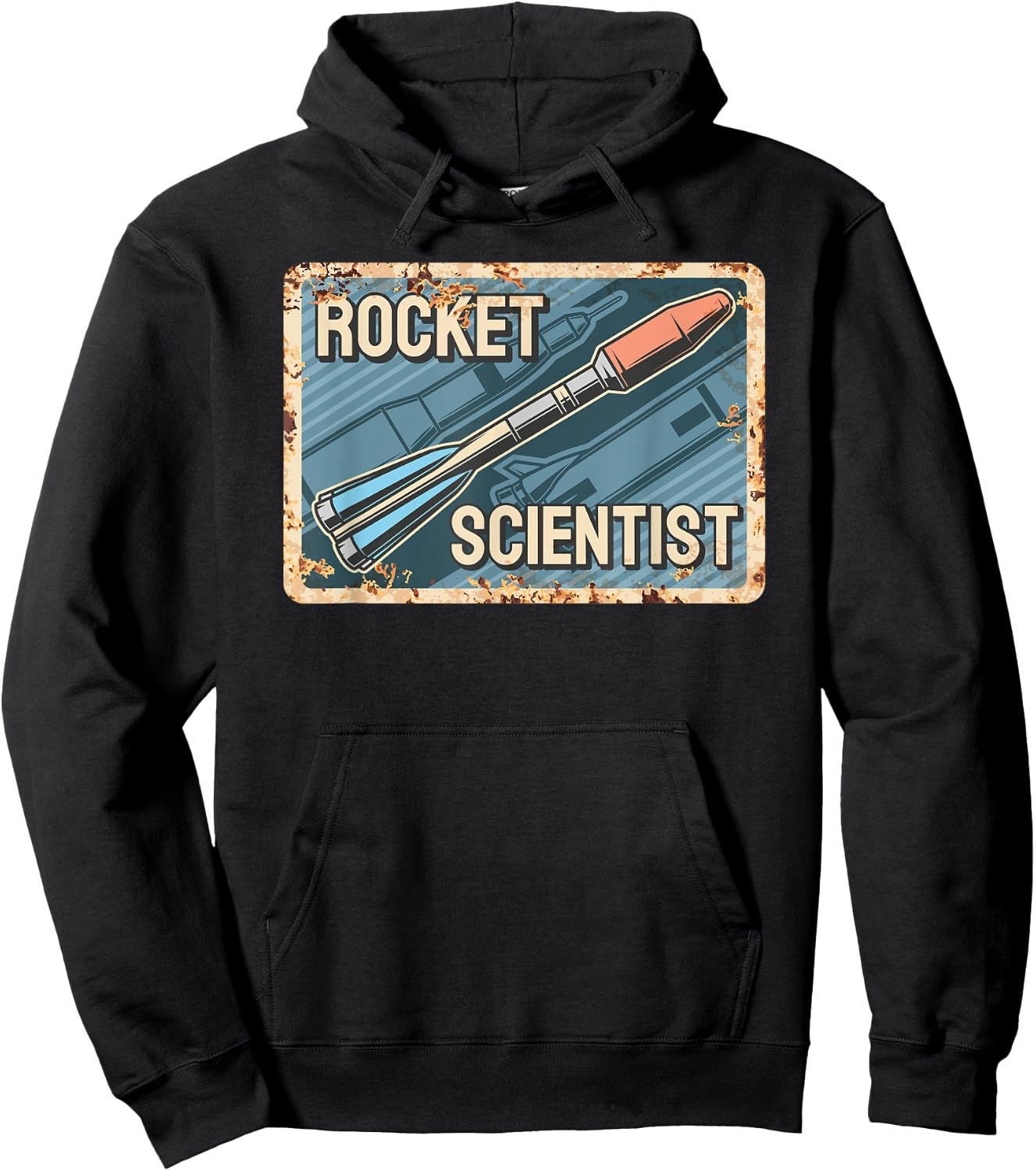Vintage Rocket Scientist Aerospace Engineering Hoodie - Hoodie | Black