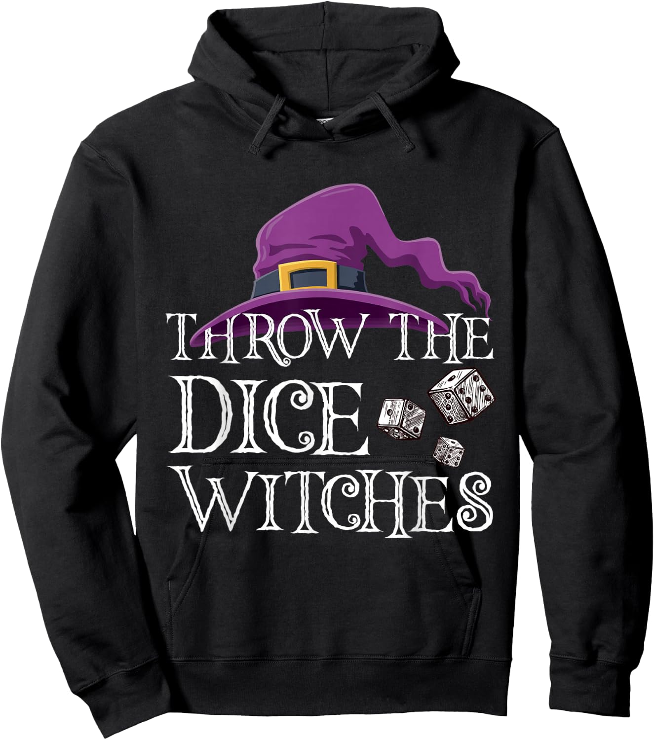 Halloween Throw the Dice Witches Bunco Hoodie - Hoodie | Black