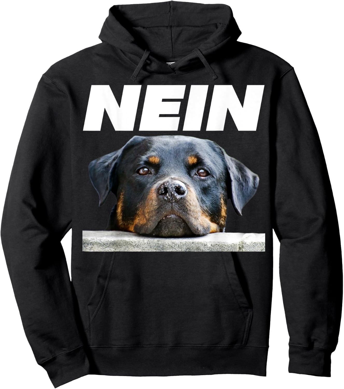 Rottweiler Face Nein German No Today Love My Rottweiler Hoodie - Hoodie | Black