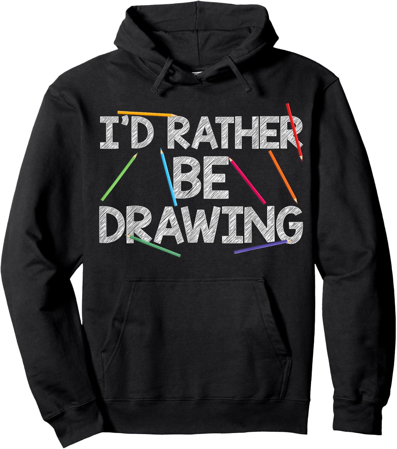 Cool Drawing Art Women Sketch Pencil Artist Lovers Hoodie - Hoodie | Black