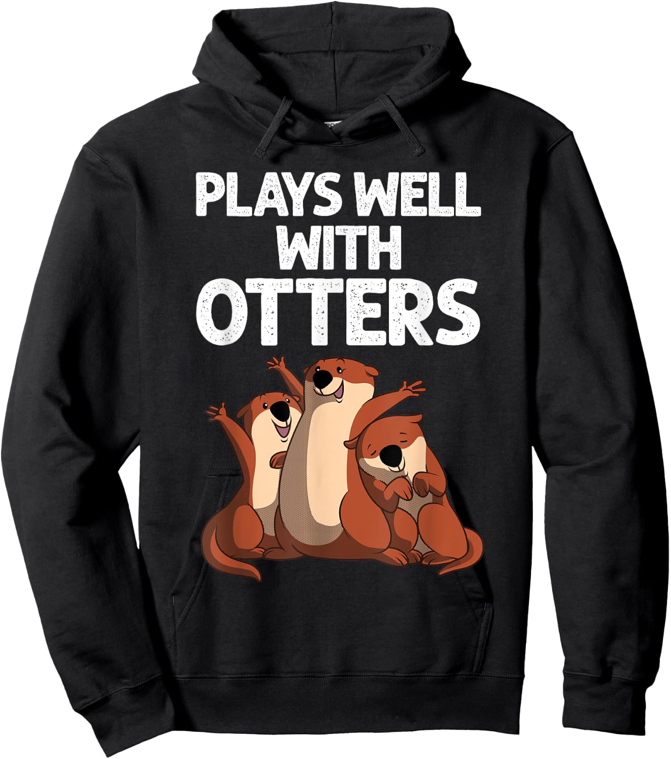 Funny Otter Design Women Sea Otter Wild Pet Mammal Hoodie - Hoodie | Black