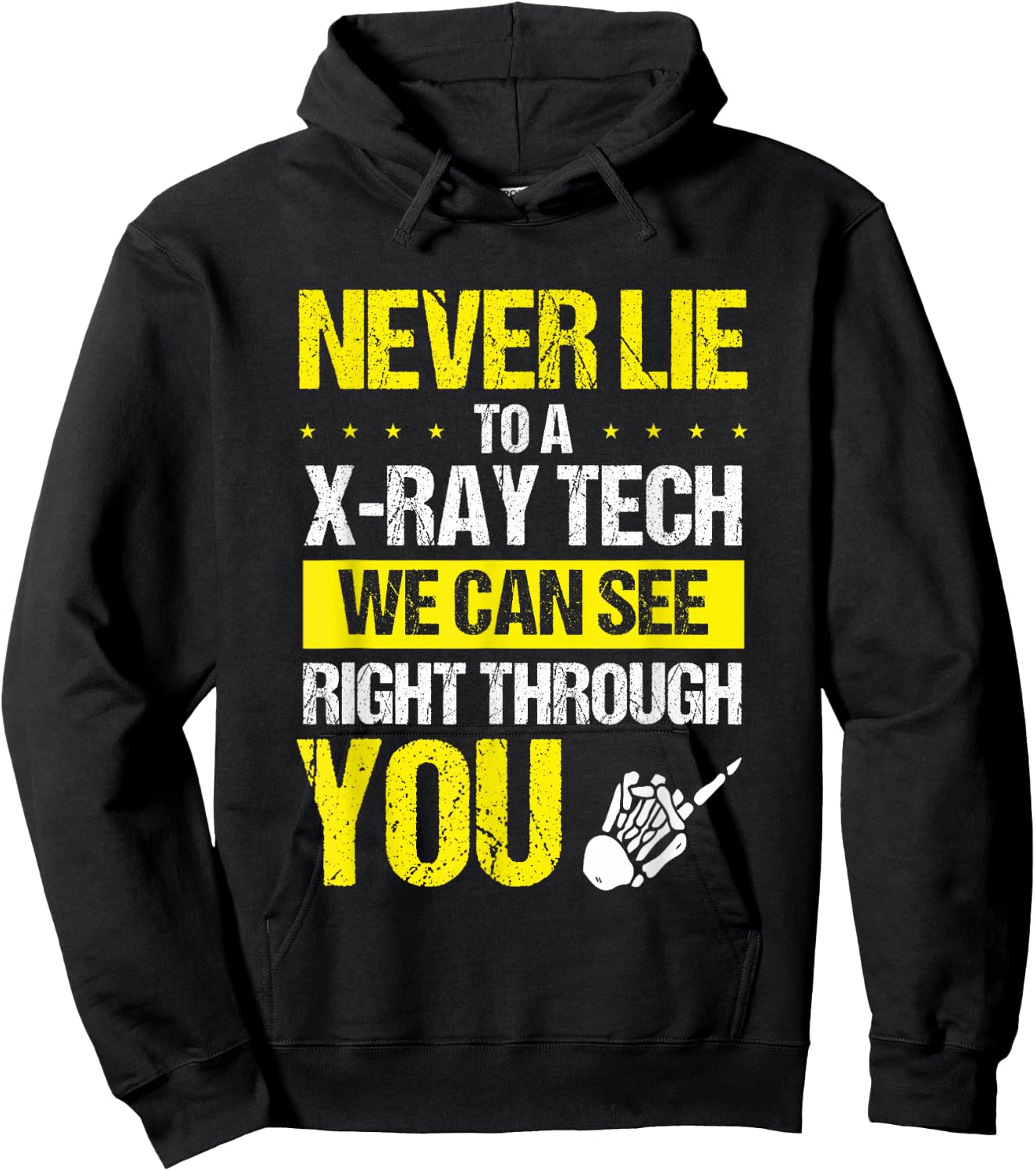 Xray Tech Radiologist Radiographer Rad Tech RTR -Adults Black Skeleton Theme Hoodie - Hoodie | Black