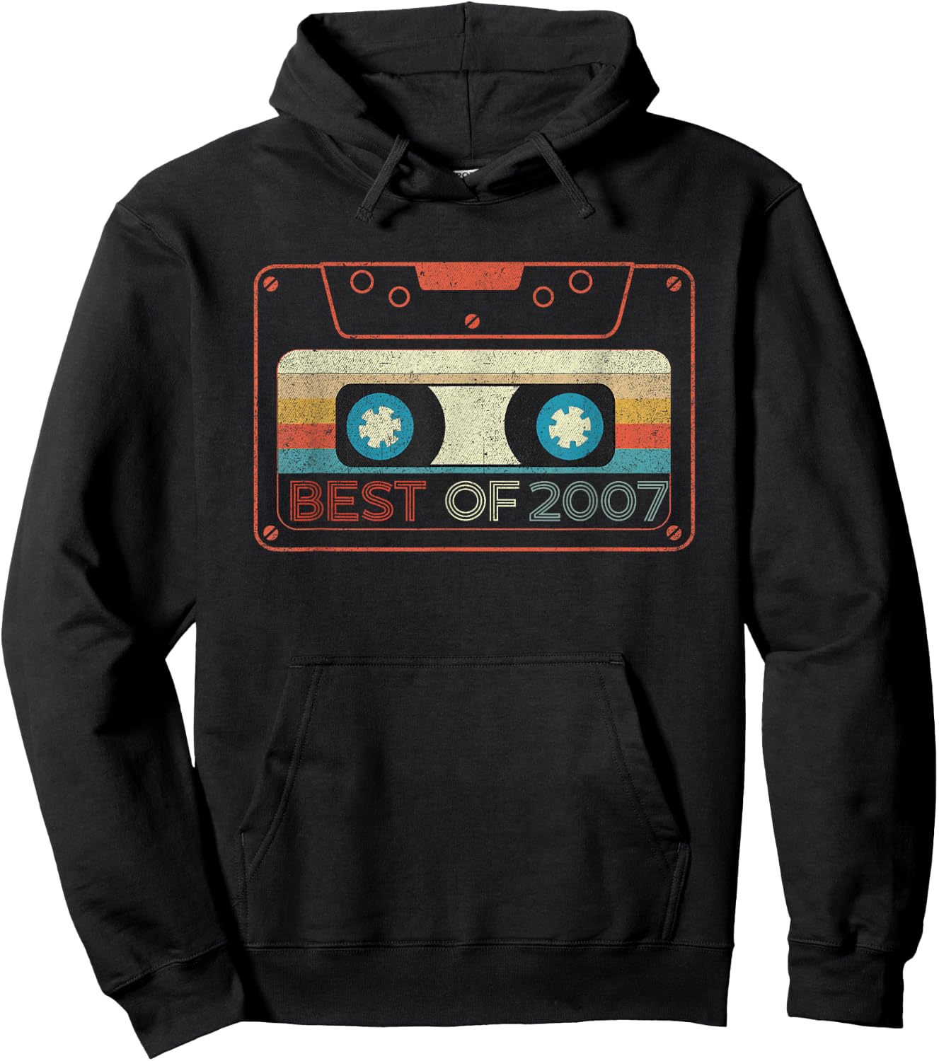 Best Of 2007 Cassette Tape Year Of Birth Birthday Hoodie - Hoodie | Black