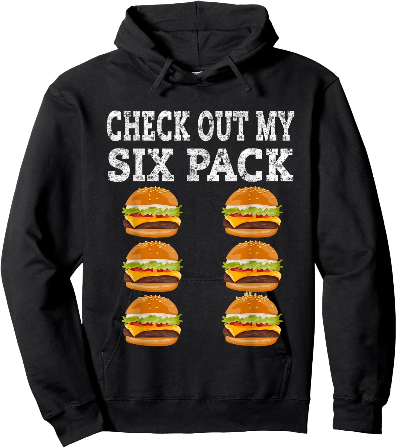 Check Out My Six Pack burger Shirt - Funny burger Shirts Hoodie - Hoodie | Black