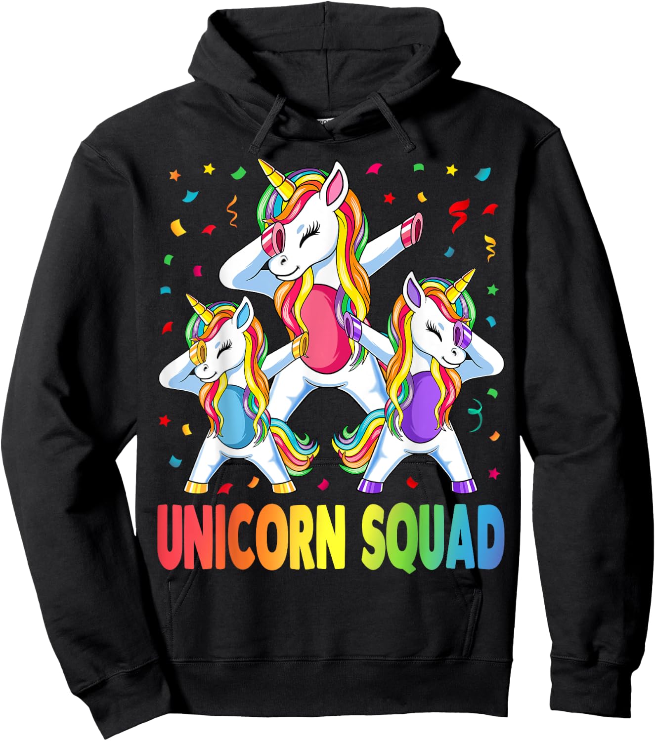 Unicorn Squad Shirt, Unicorn Gifts , Black Hoodie - Hoodie | Black