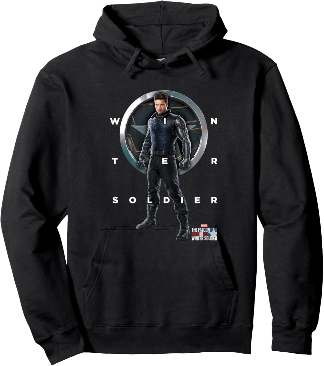 Marvel The Falcon and The Winter Soldier Bucky Shield Hoodie - Hoodie | Black