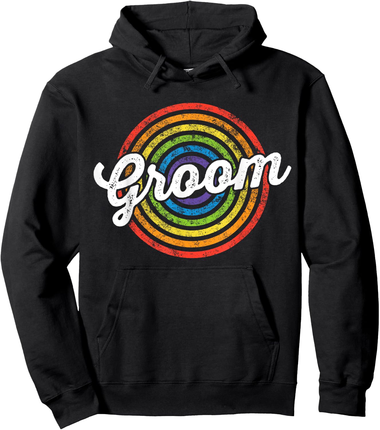 Groom Bachelor Party LGBT Same Sex Gay Wedding Husband Hoodie - Hoodie | Black