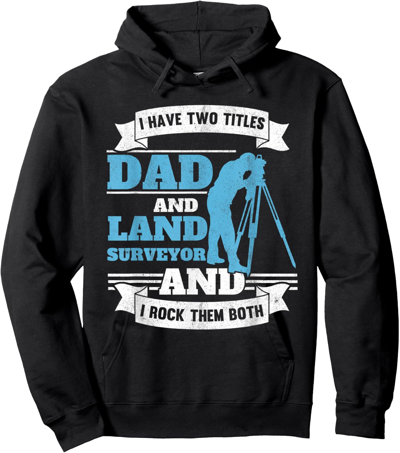 Land Surveying Dad Engineer Father Land Surveyor Hoodie - Hoodie | Black