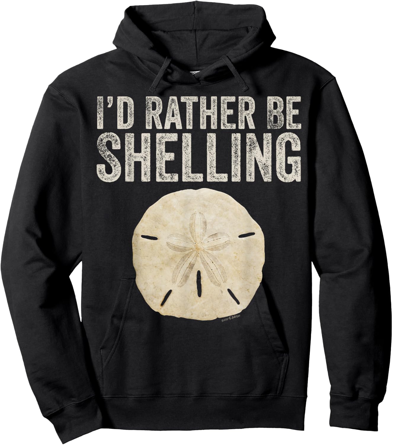 I'd Rather Be Shelling Sea Shell Hunters Hoodie - Hoodie | Black