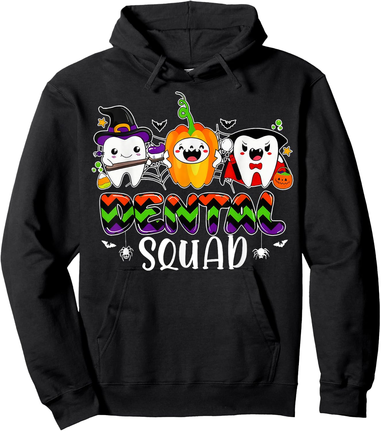 Dental Squad Teeth Dentist Assistant Halloween Costume Hoodie - Hoodie | Black