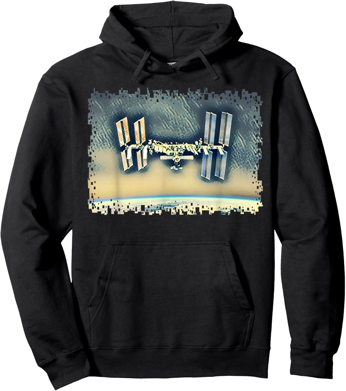International Space Station ISS Clothes Earth Orbit Mission Hoodie - Hoodie | Black